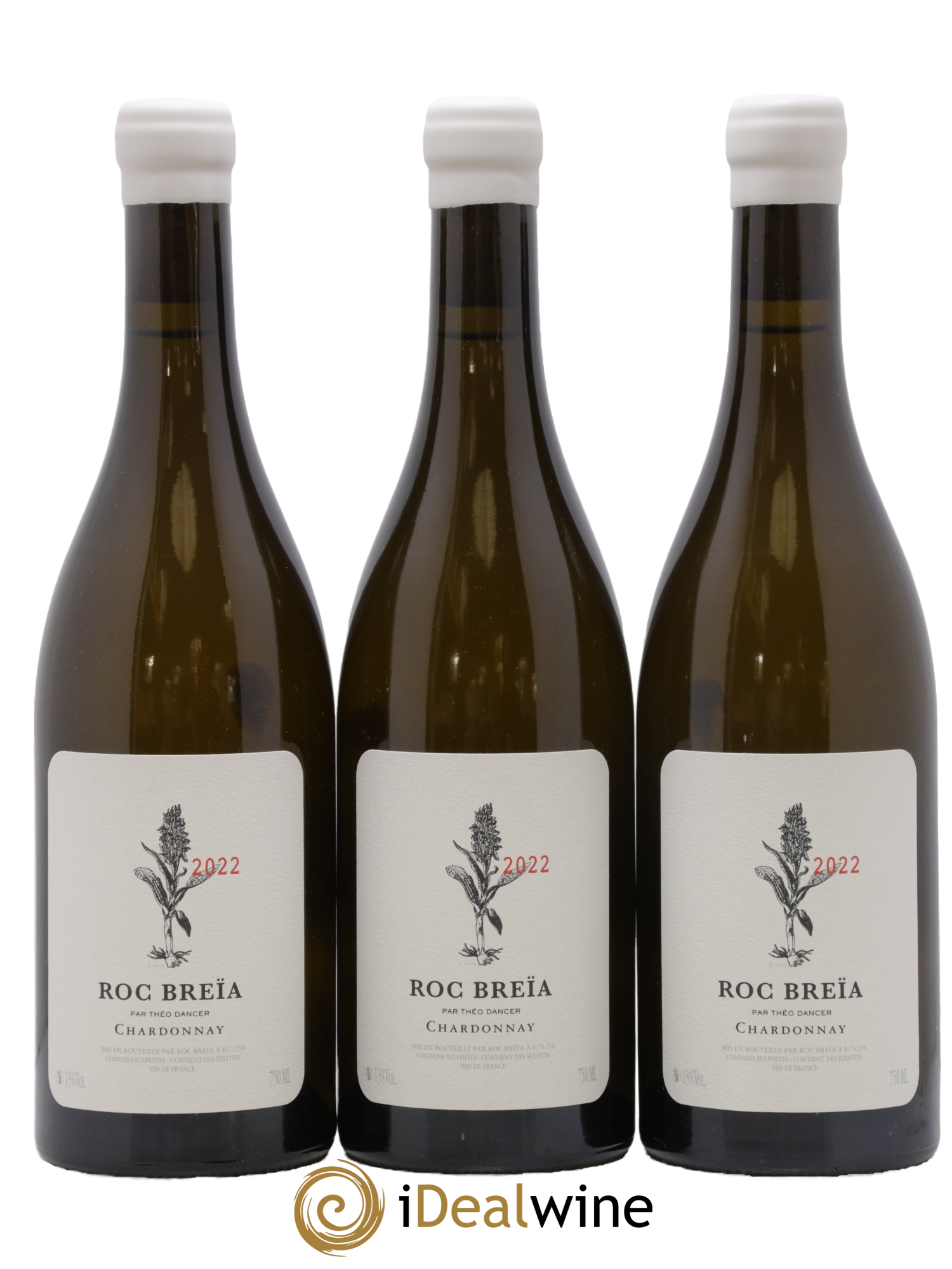 Vin de France Chardonnay Roc Breïa (Théo Dancer) 2022 - Posten von 3 Flaschen - 0