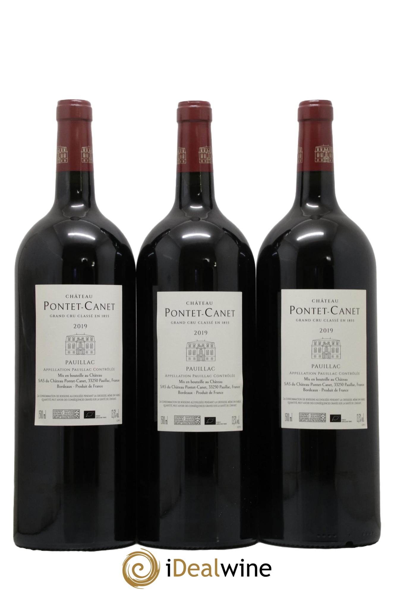 Château Pontet Canet 5ème Grand Cru Classé 2019 - Lot of 3 magnums - 1