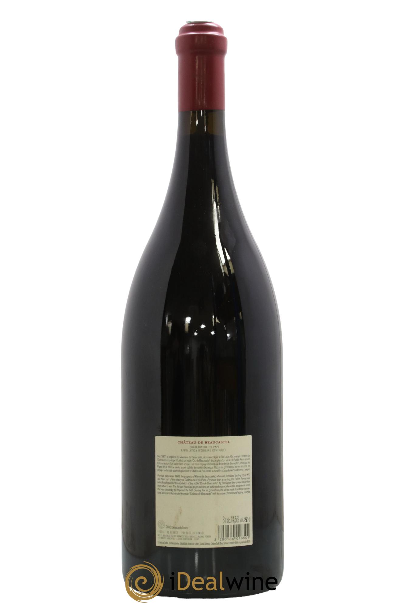 Châteauneuf-du-Pape Château de Beaucastel Famille Perrin 2018 - Lot of 1 double magnum - 1