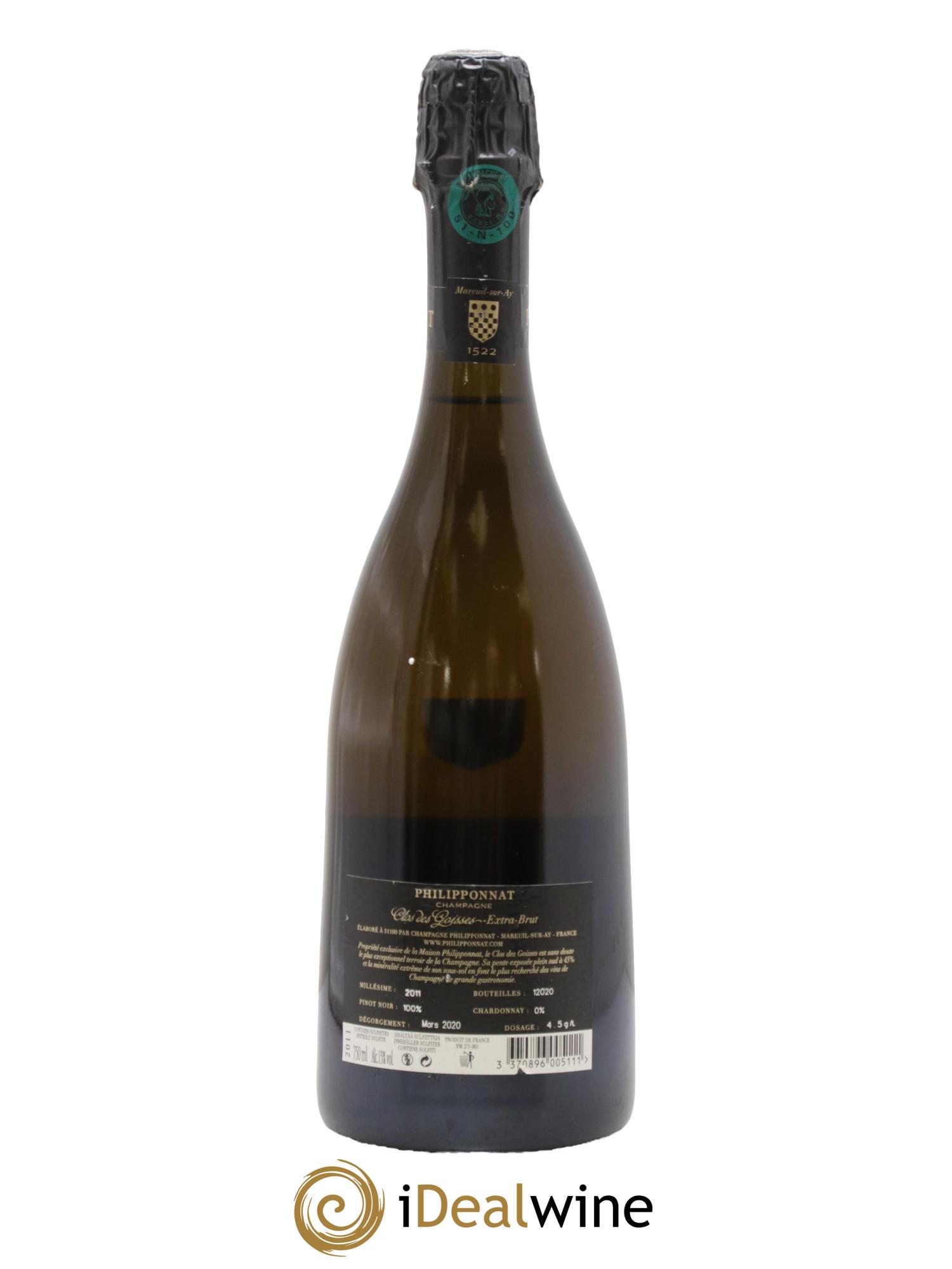 Clos des Goisses Philipponnat 2011 - Lot of 1 bottle - 1