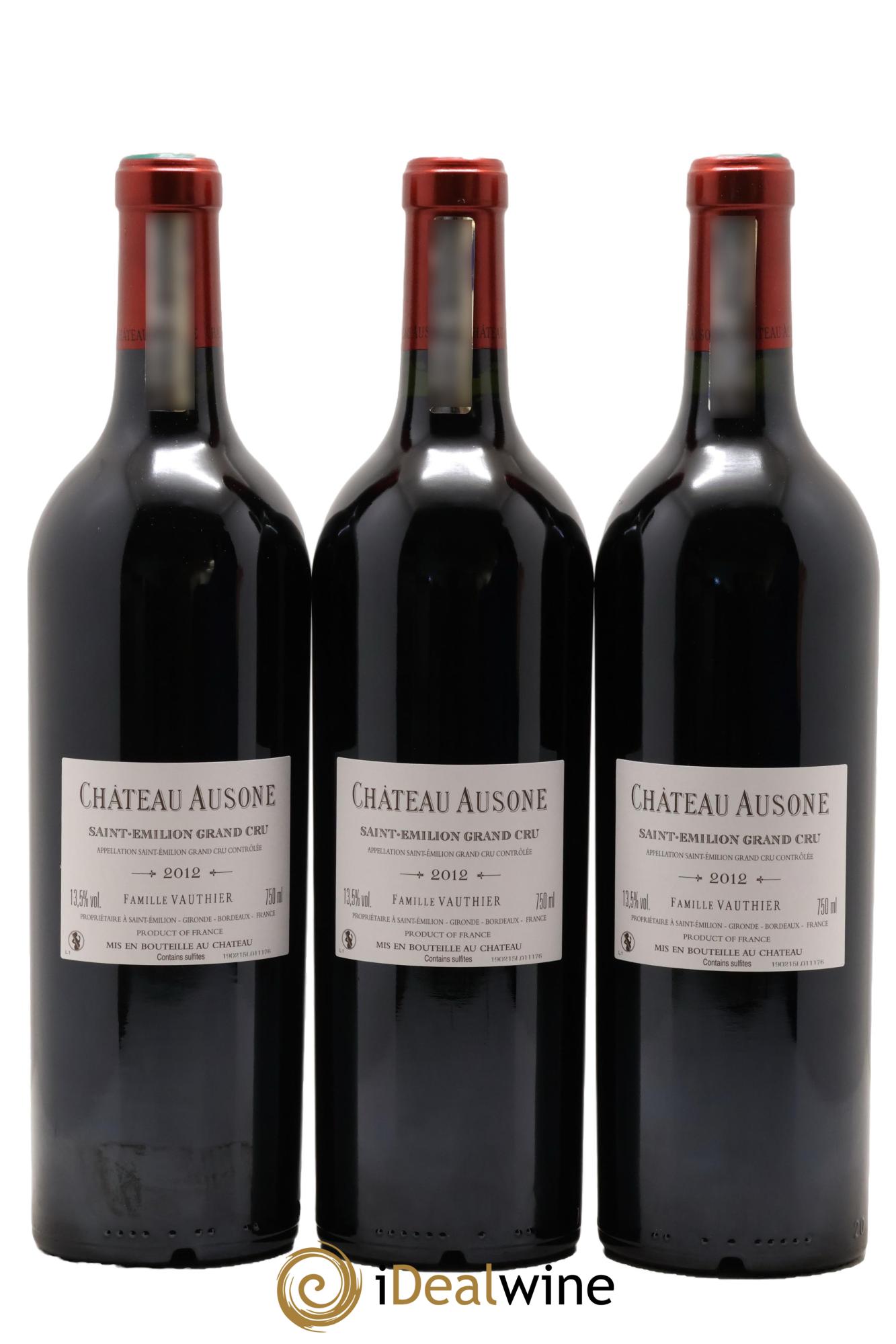 Château Ausone 1er Grand Cru Classé A 2012 - Lot de 3 bouteilles - 1