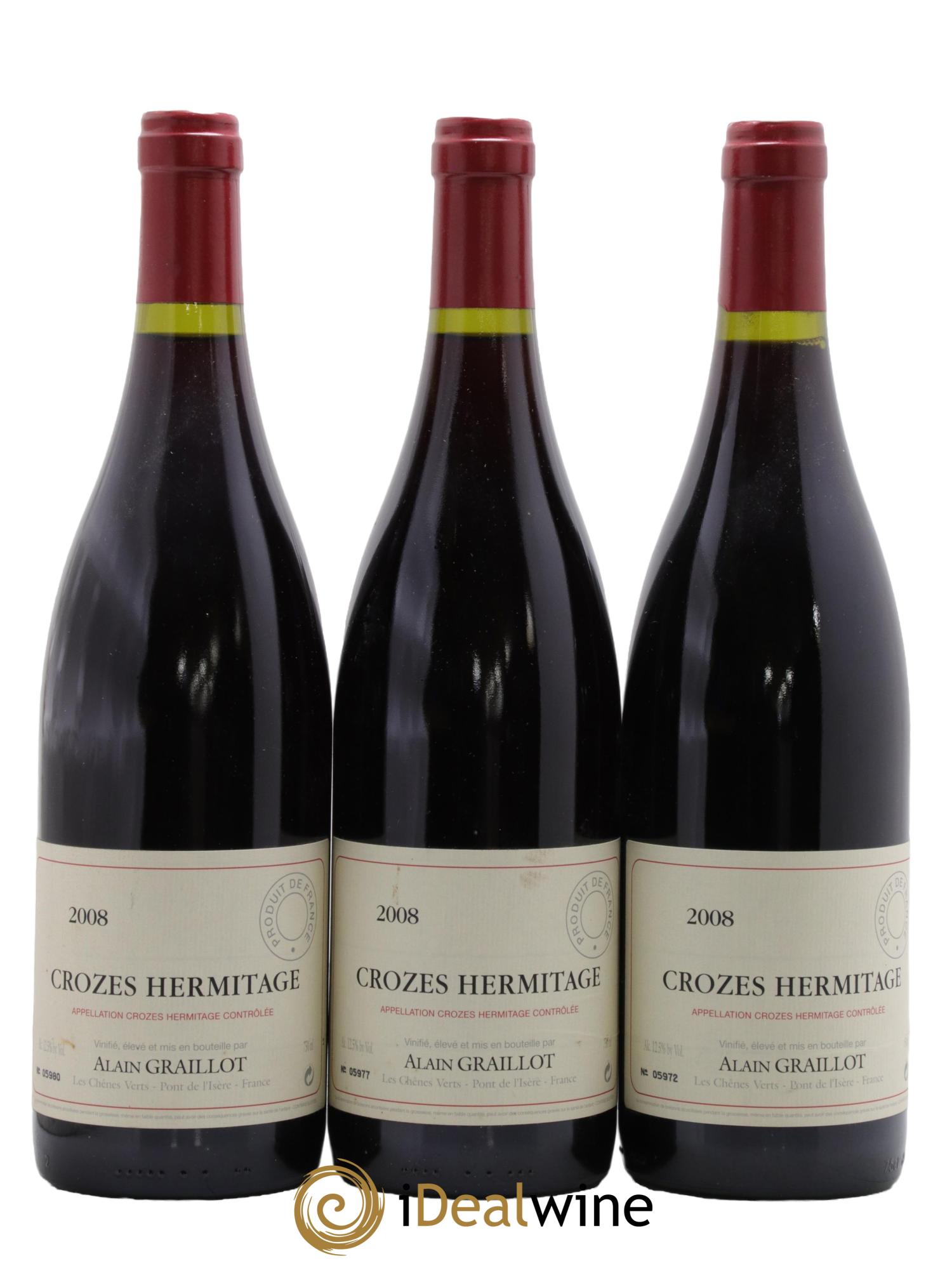 Crozes-Hermitage Domaine Graillot 2008 - Posten von 3 Flaschen - 0