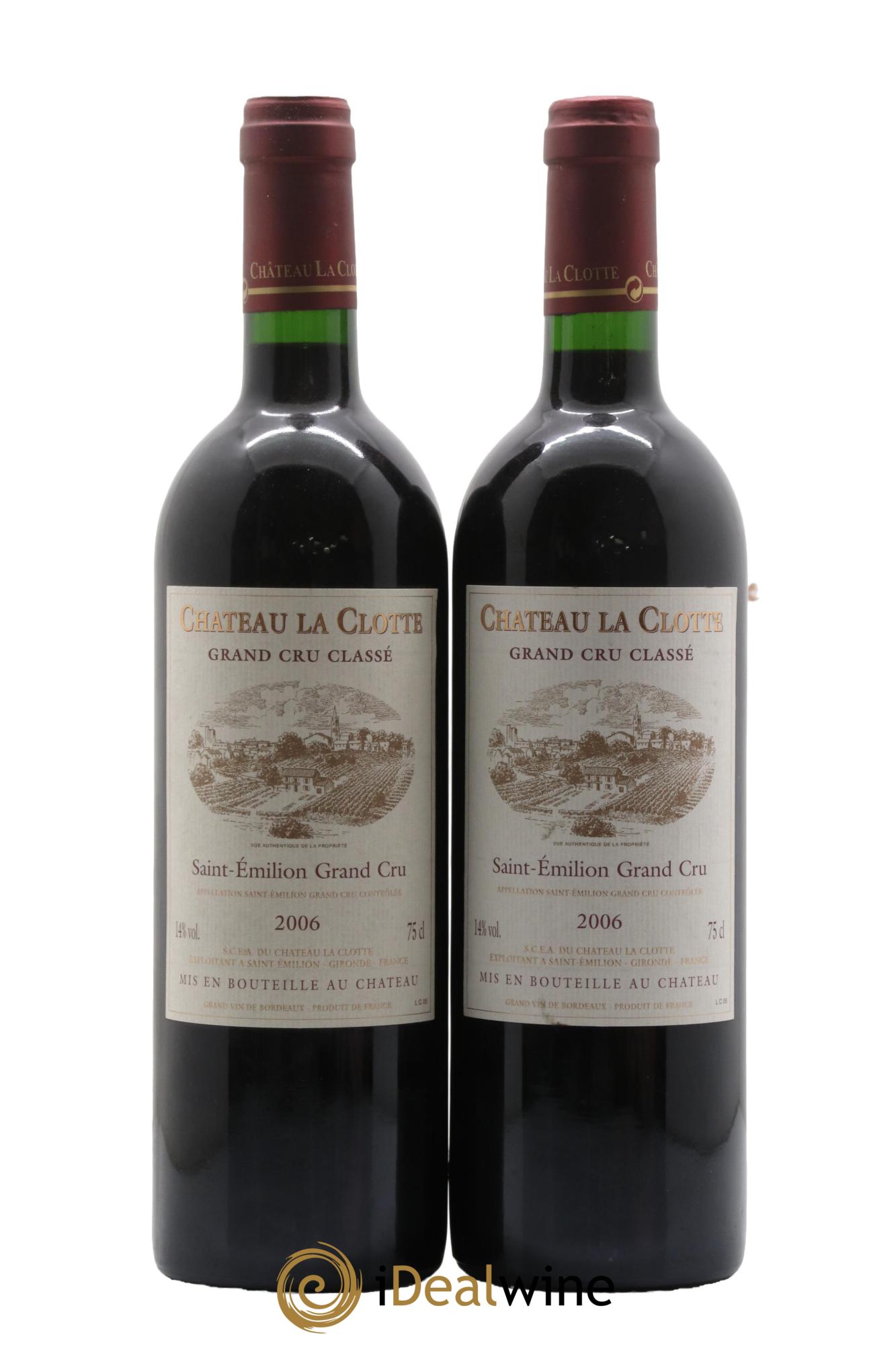 Château la Clotte  2006 - Posten von 2 Flaschen - 0