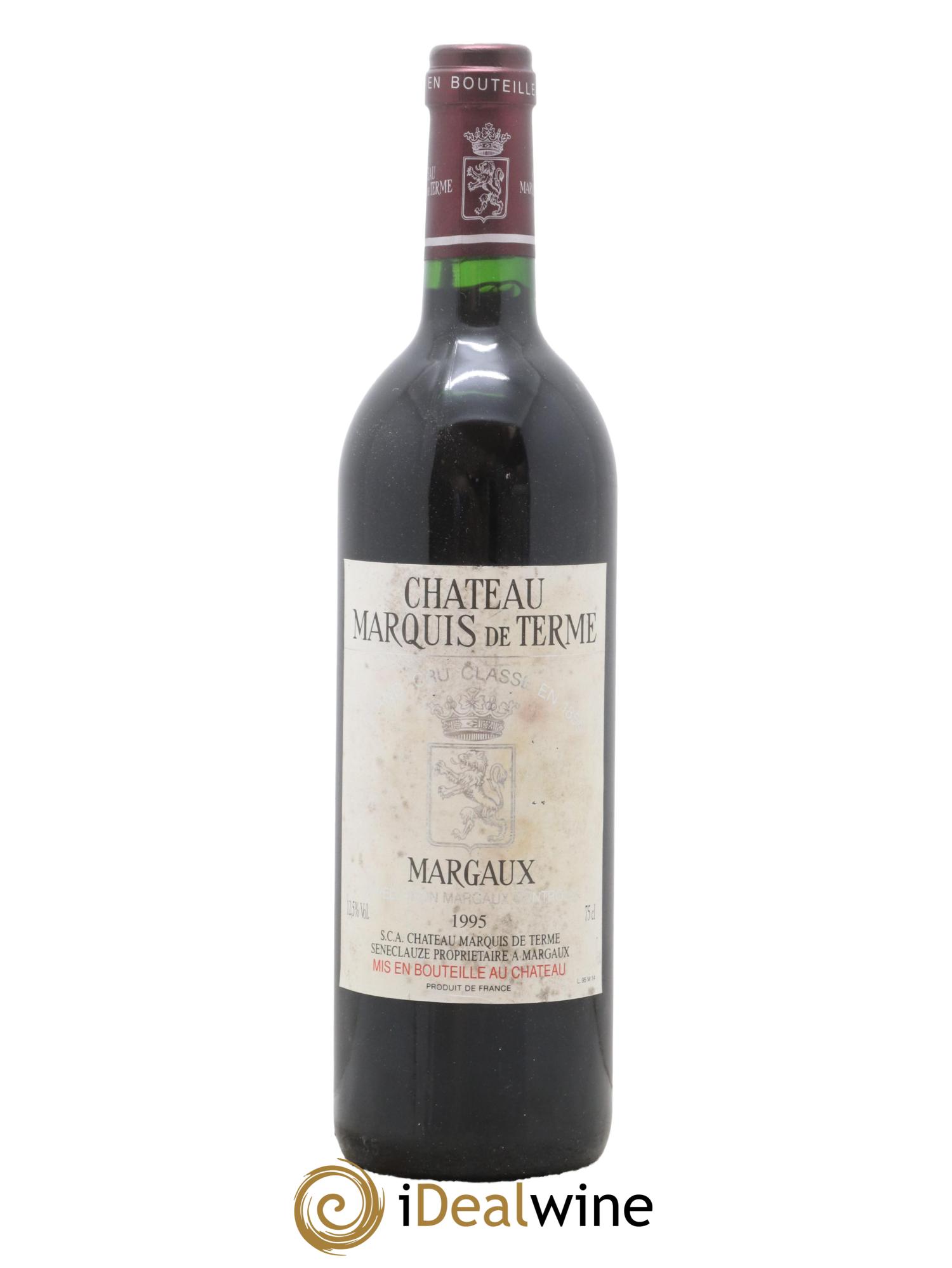 Château Marquis de Terme 4ème Grand Cru Classé 1995 - Lot de 1 bouteille - 0