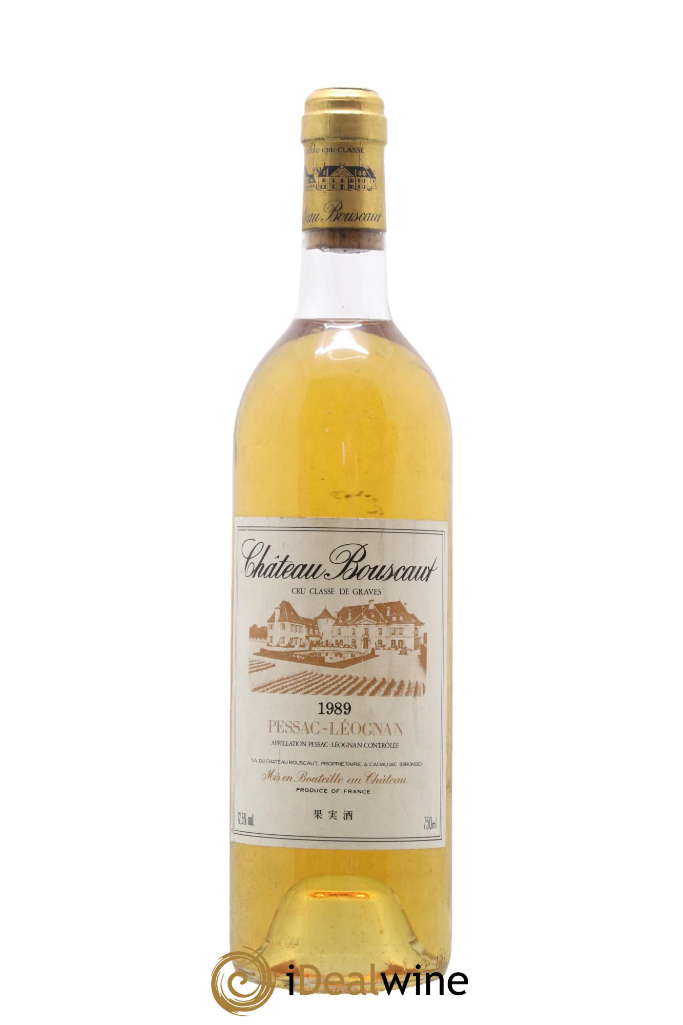 Château Bouscaut Cru Classé de Graves 1989 - Lot de 1 bouteille - 0