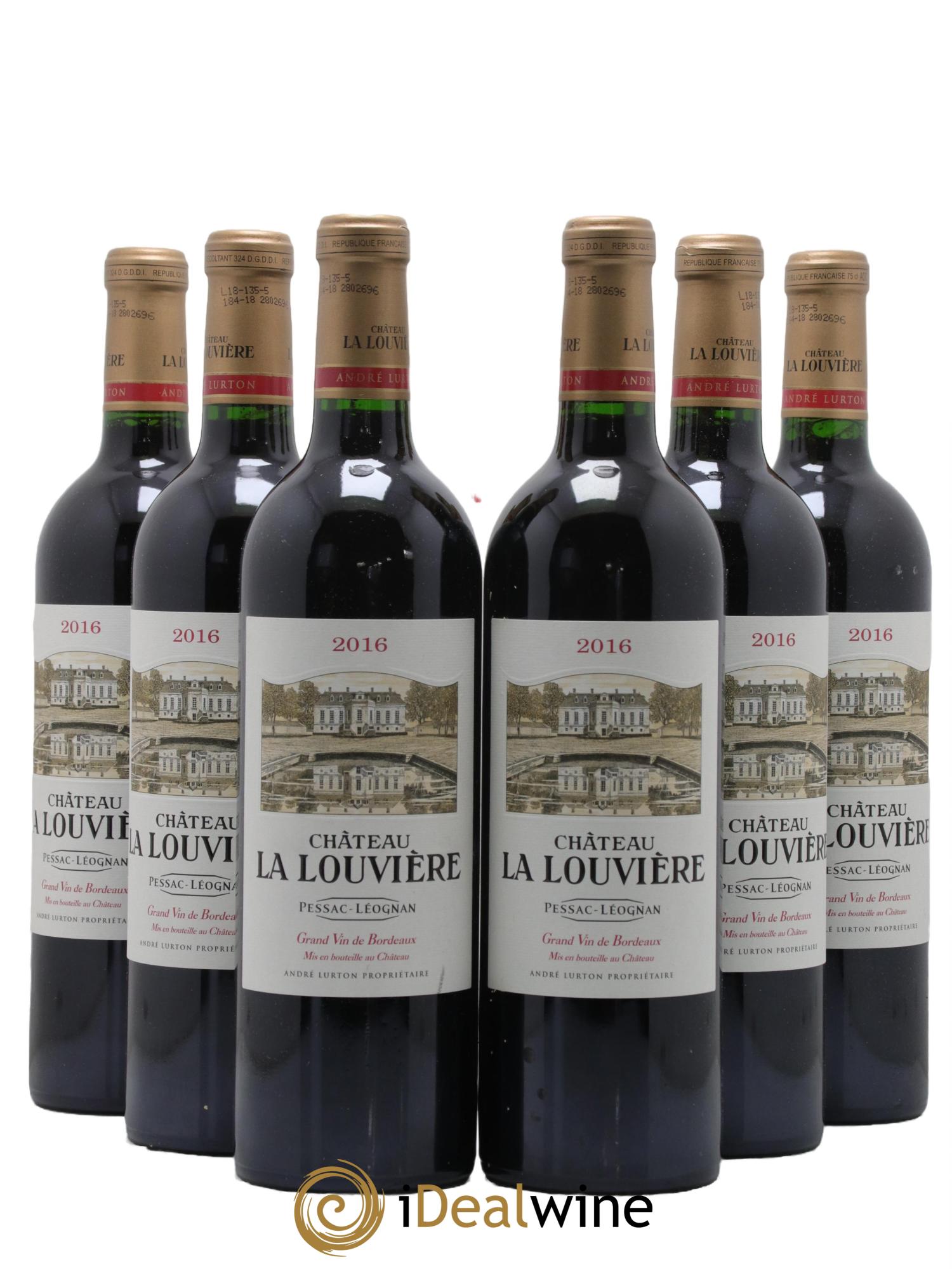 Château la Louvière 2016 - Lot de 6 bouteilles - 0