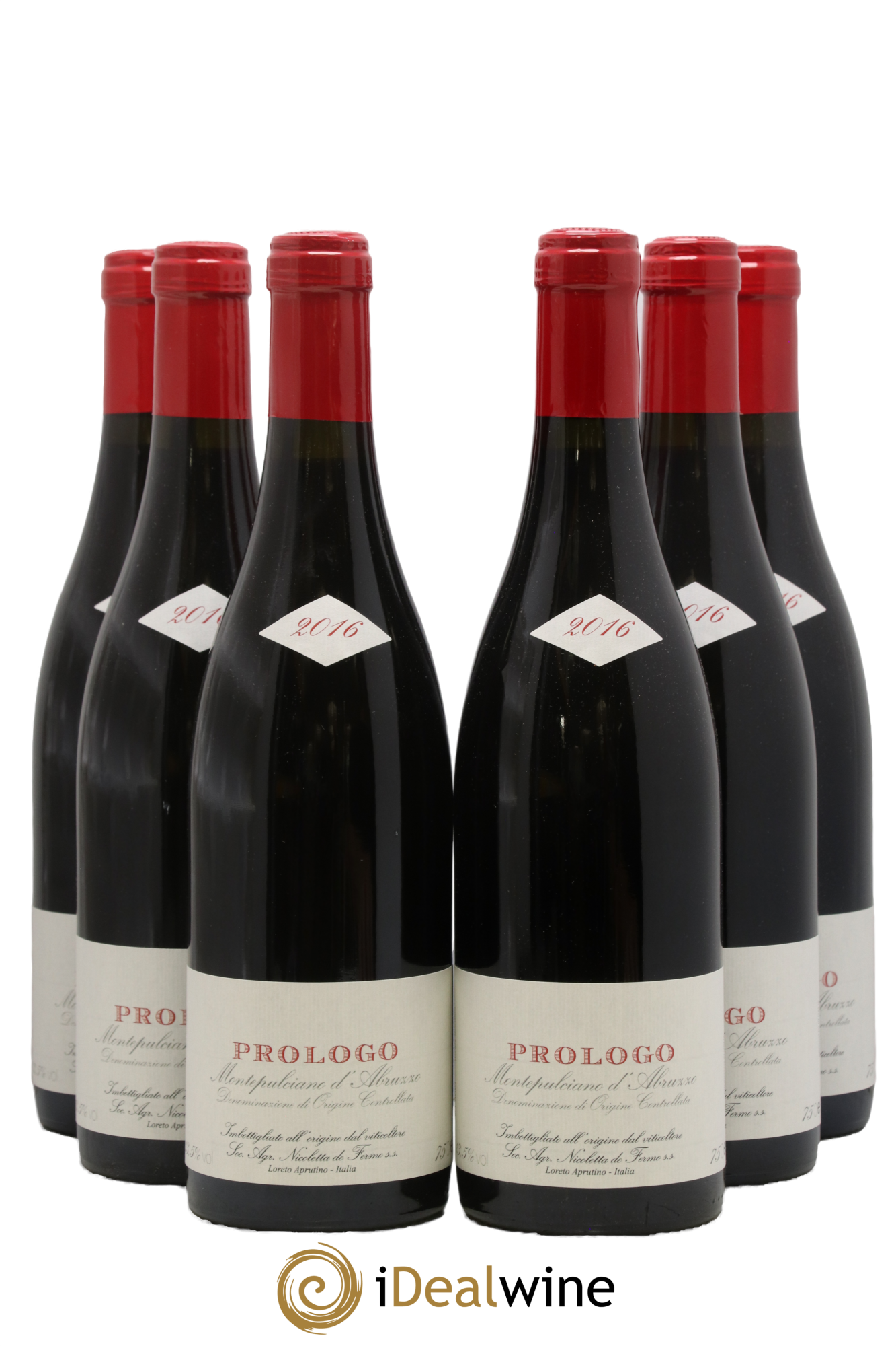 Montepulciano d'Abruzzo Prologo De Fermo 2016 - Lot of 6 bottles - 0