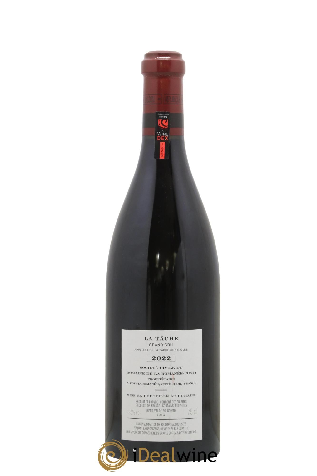 La Tâche Grand Cru Domaine de la Romanée-Conti 2022 - Lot of 1 bottle - 1