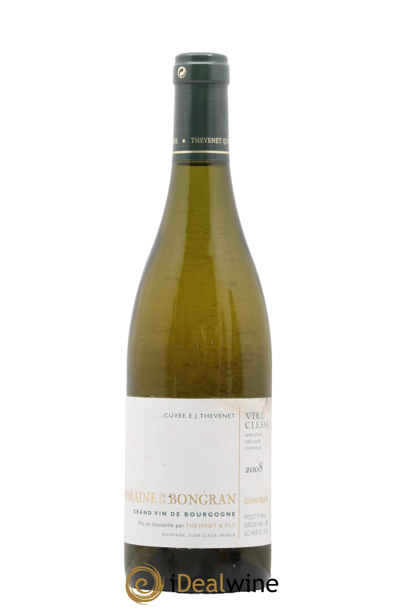 Viré-Clessé Cuvée E.J. Thevenet Domaine de la Bongran (J.Thevenet) 2008 - Lot de 1 bouteille - 0