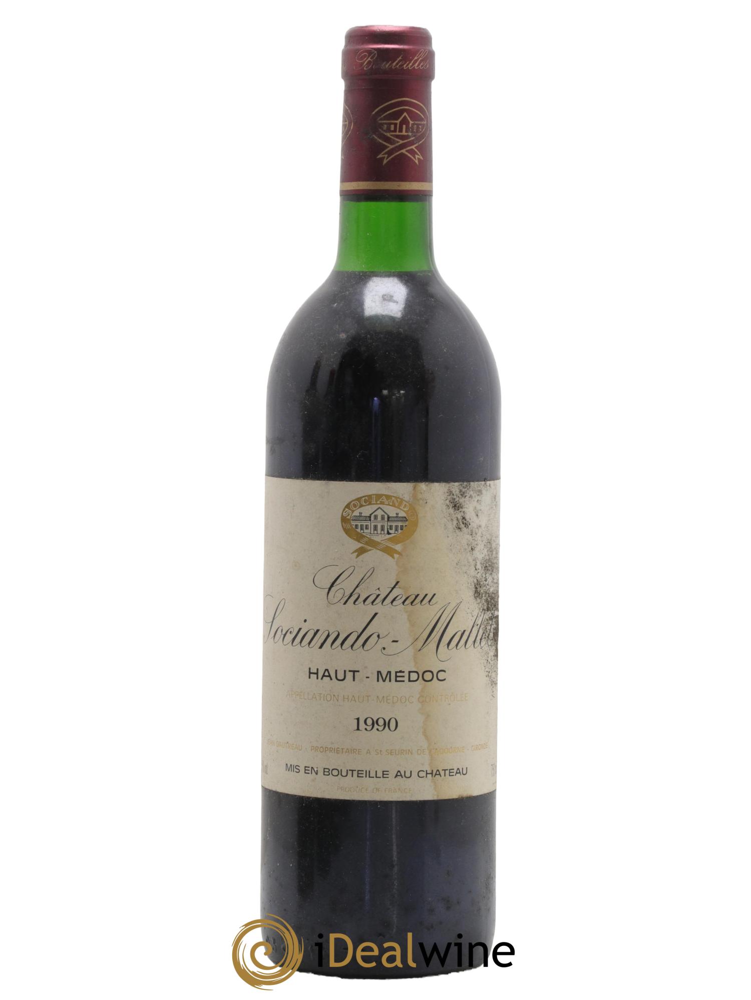 Château Sociando Mallet 1990 - Posten von 1 Flasche - 0