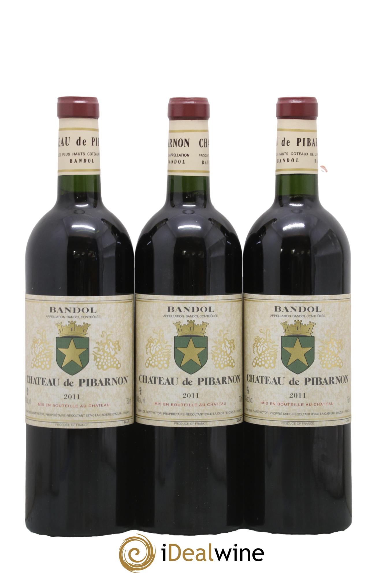 Bandol Château de Pibarnon Comte de Saint-Victor 2011 - Lot de 3 bouteilles - 0
