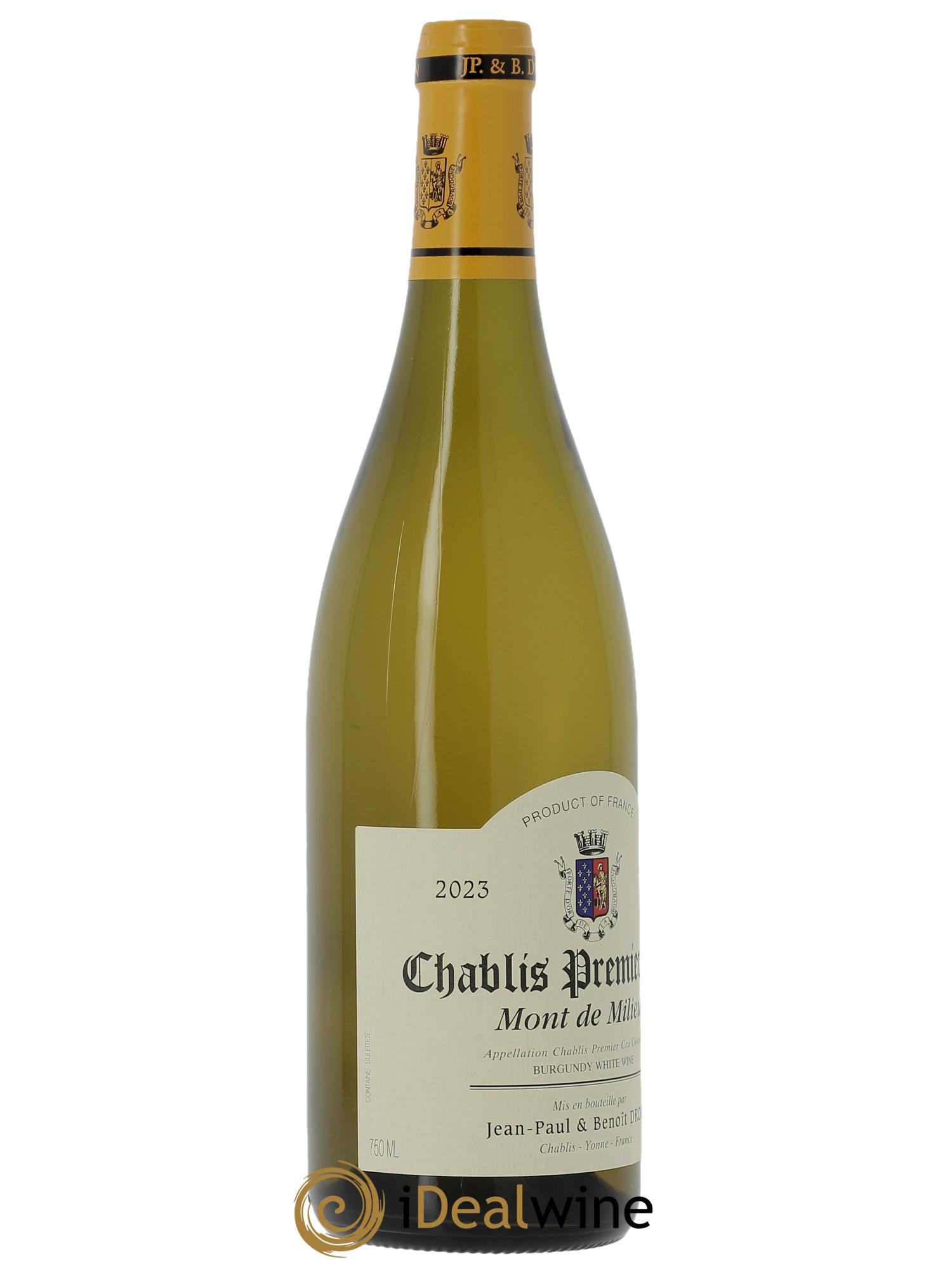 Chablis 1er Cru Mont de Milieu Jean-Paul & Benoît Droin (Domaine) 2023 - Lotto di 1 bottiglia - 2