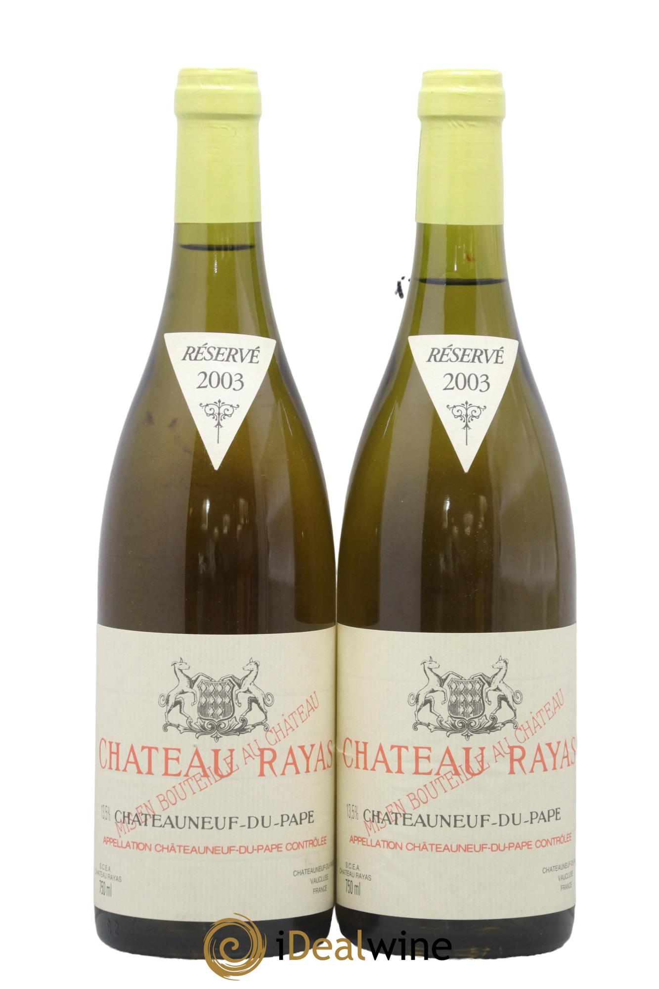 Châteauneuf-du-Pape Château Rayas Emmanuel Reynaud 2003 - Lotto di 2 bottiglie - 0