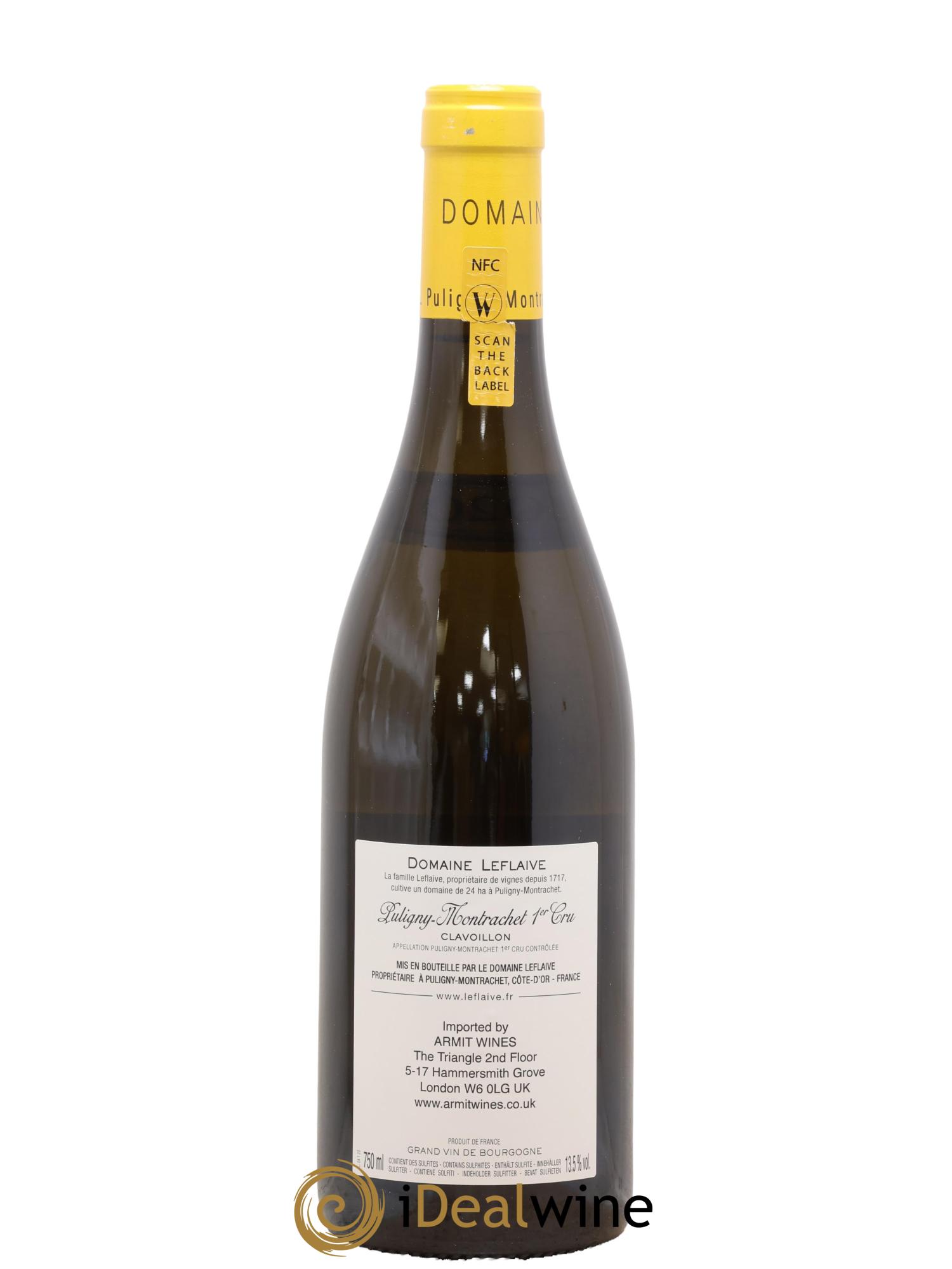 Puligny-Montrachet 1er Cru Clavoillon Leflaive (Domaine) 2020 - Lot de 1 bouteille - 1