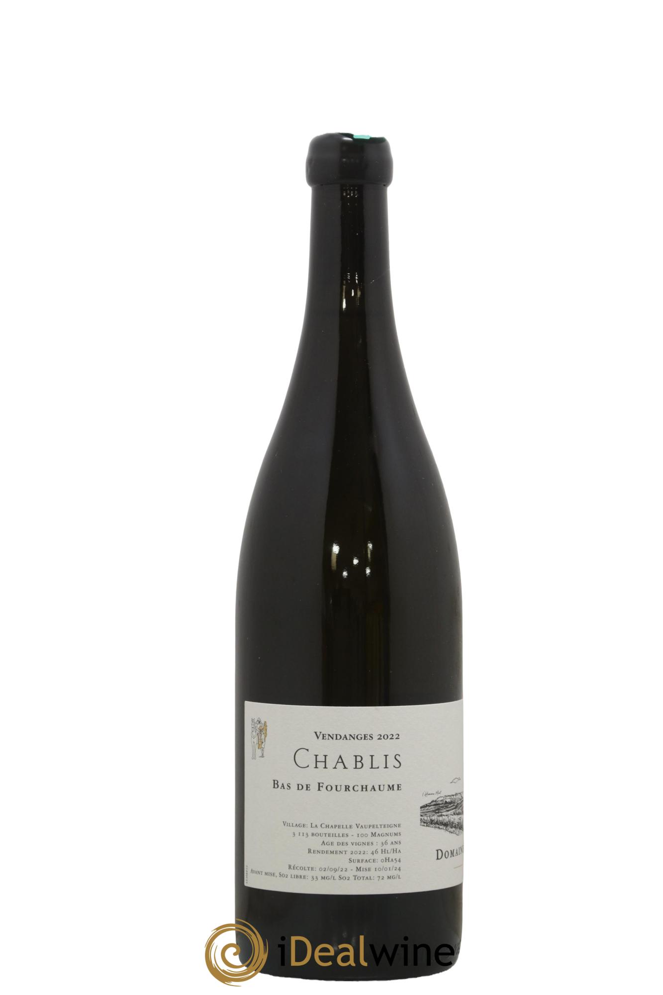 Chablis Bas de Fourchaume Jean Dauvissat 2022 - Lot de 1 bouteille - 1