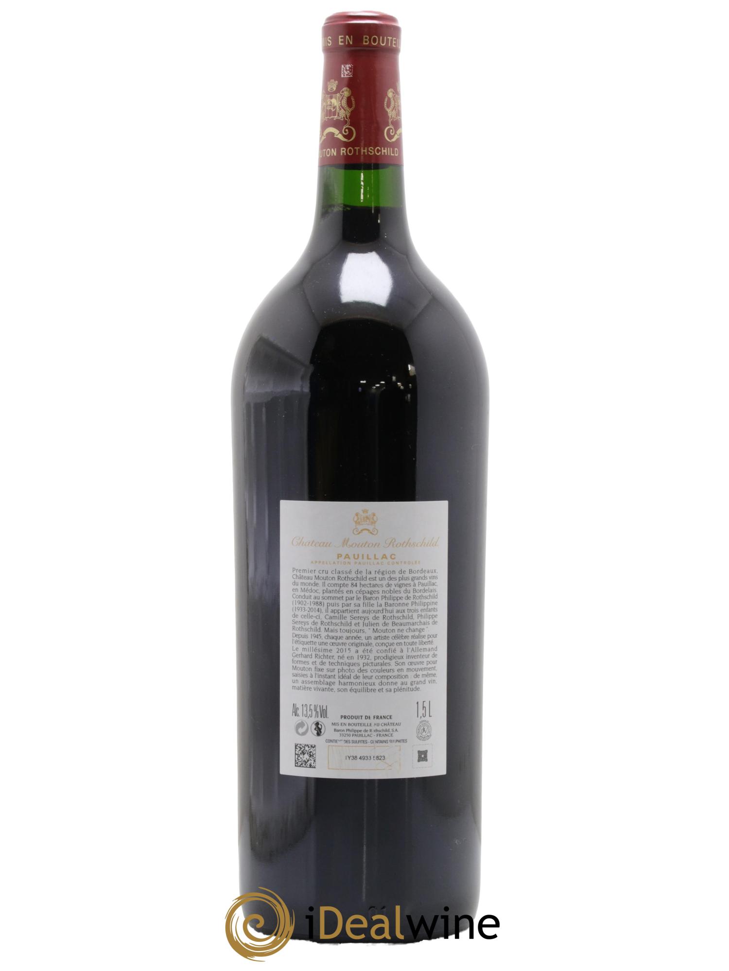 Château Mouton Rothschild 1er Grand Cru Classé 2015 - Lot de 1 magnum - 1