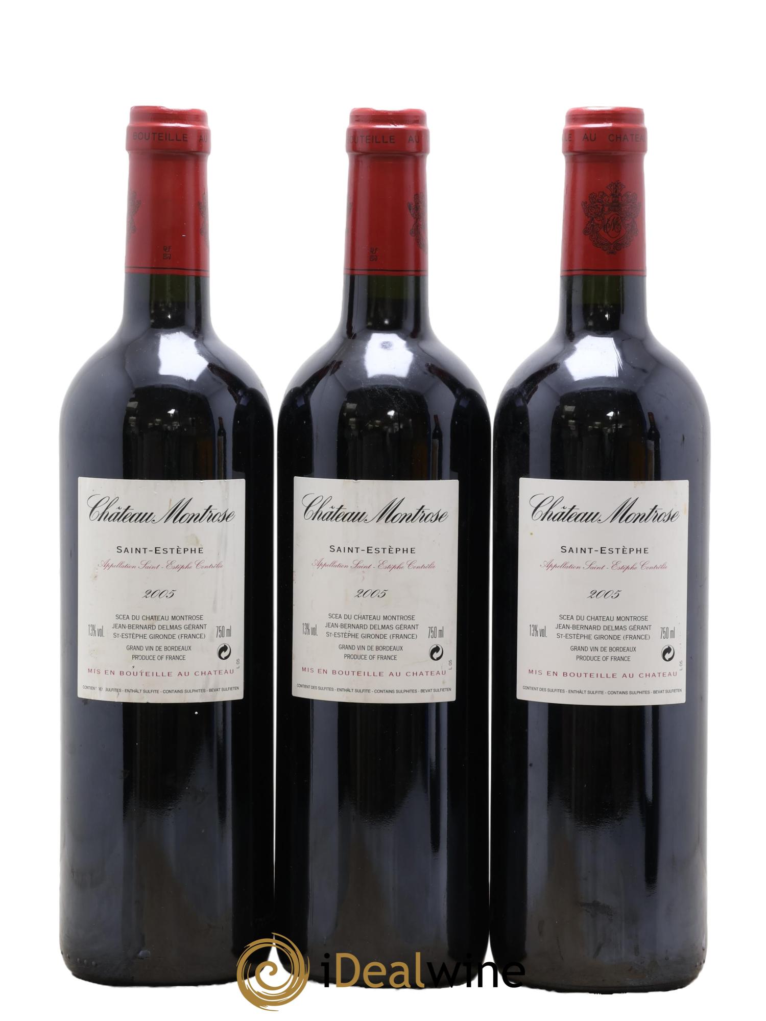 Château Montrose 2ème Grand Cru Classé 2005 - Posten von 3 Flaschen - 1