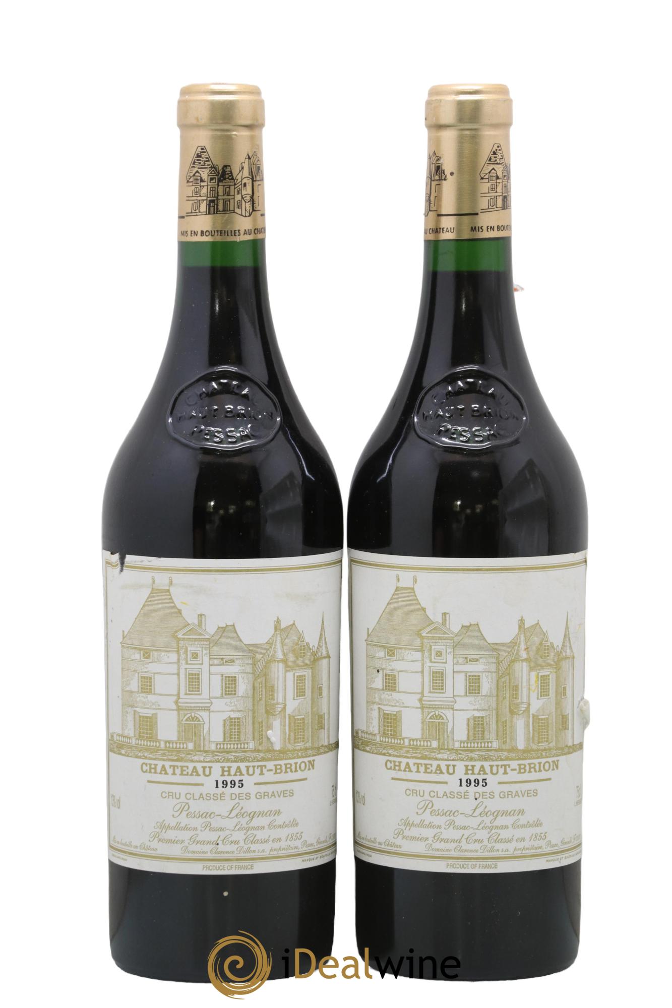 Château Haut Brion 1er Grand Cru Classé 1995 - Lot de 2 bouteilles - 0