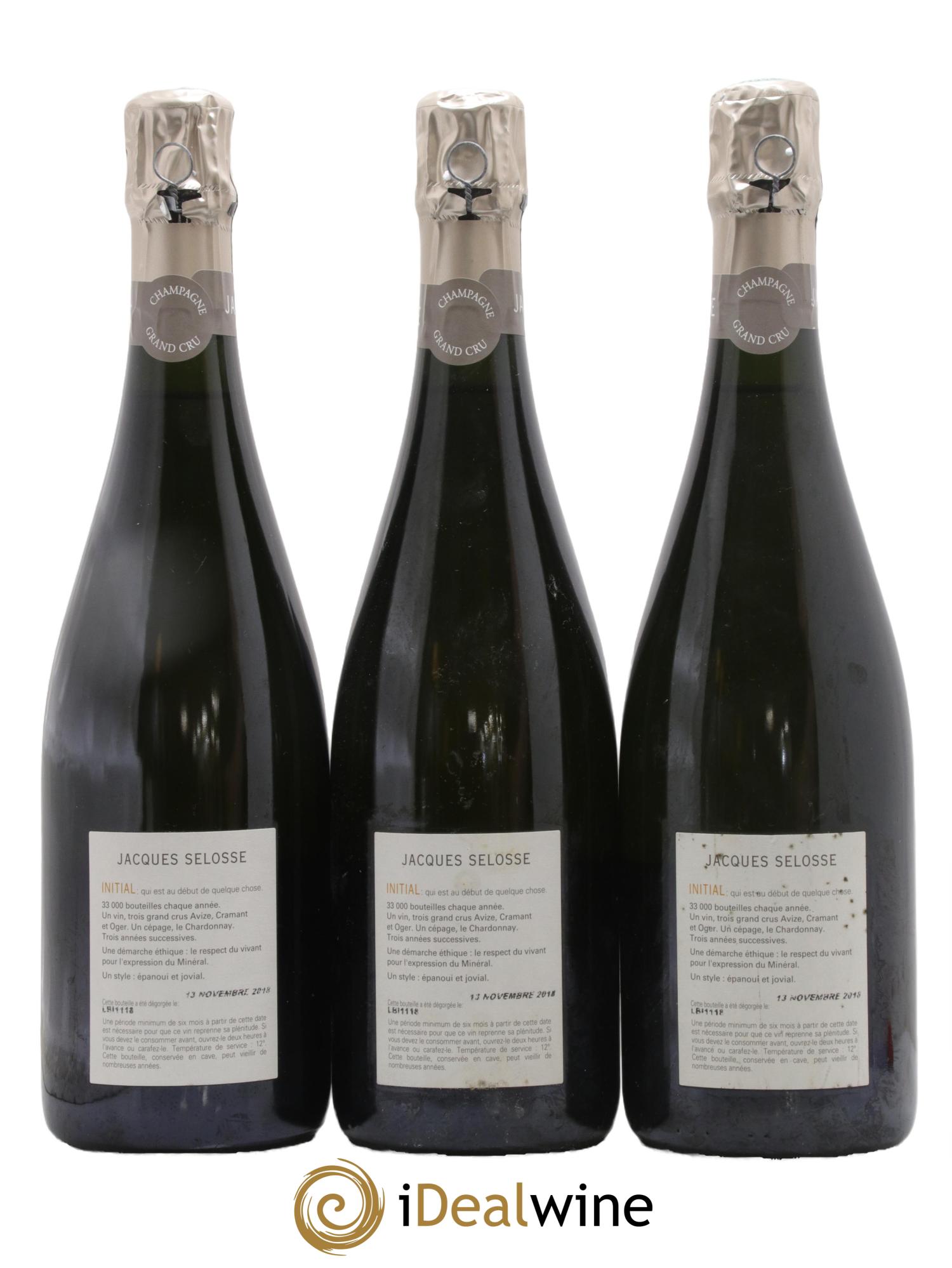 Initial Brut Jacques Selosse - Lot de 3 bouteilles - 1