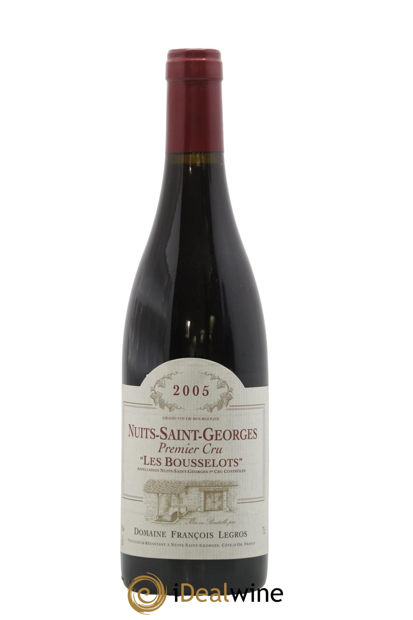 Nuits Saint-Georges 1er Cru Aux Bousselots François Legros 2005 - Posten von 1 Flasche - 0