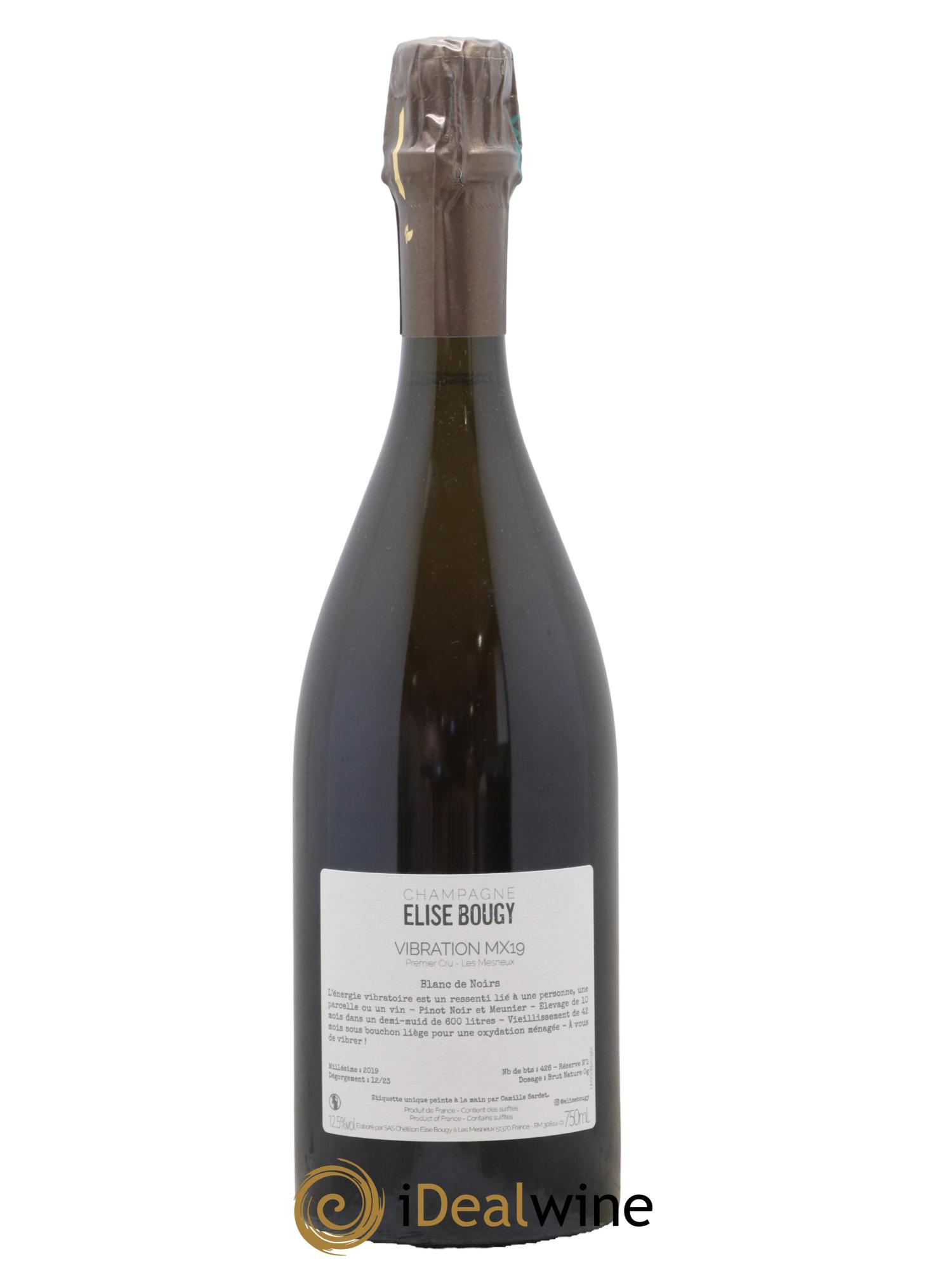 Champagne MX 19 Elise Bougy 2019 - Lot of 1 bottle - 1