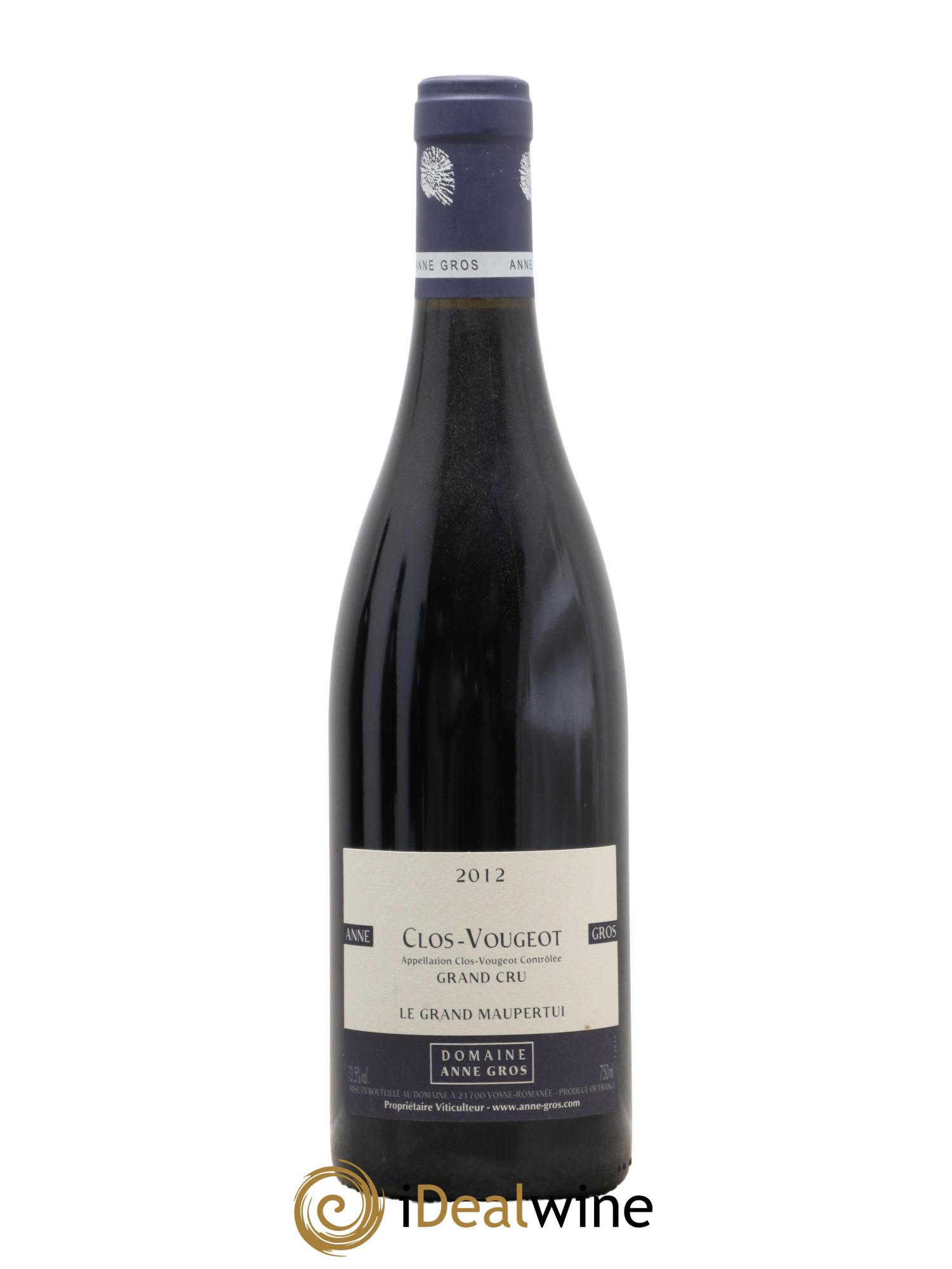 Clos de Vougeot Grand Cru Le Grand Maupertui Anne Gros 2012 - Lot de 1 bouteille - 0