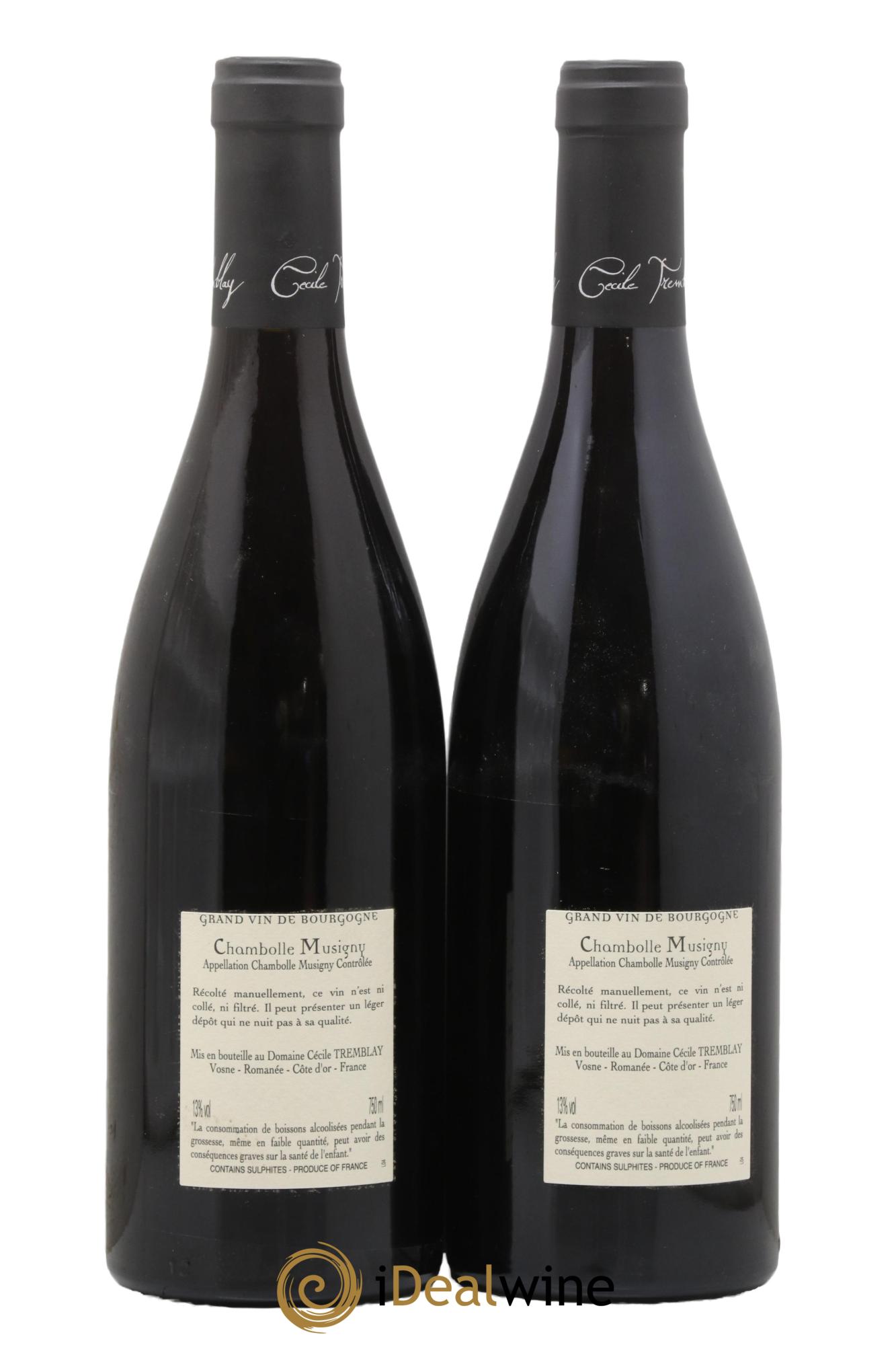 Chambolle-Musigny Les Cabottes Cécile Tremblay 2017 - Lot de 2 bouteilles - 1
