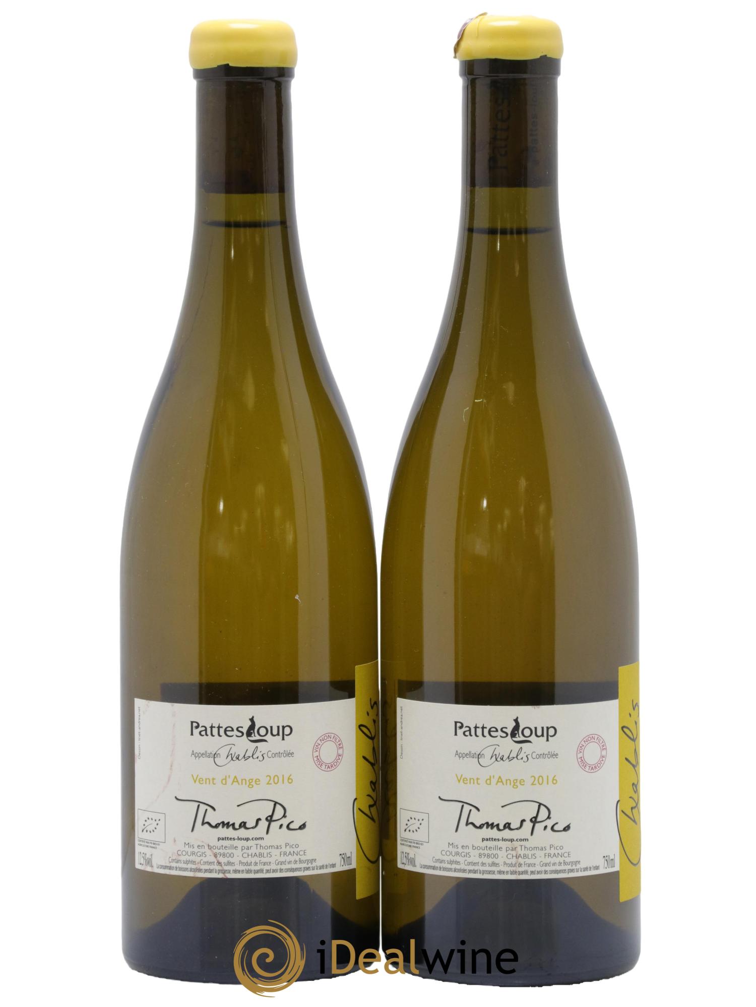 Chablis Vent d'Ange Pattes Loup (Domaine) 2016 - Lot de 2 bouteilles - 0