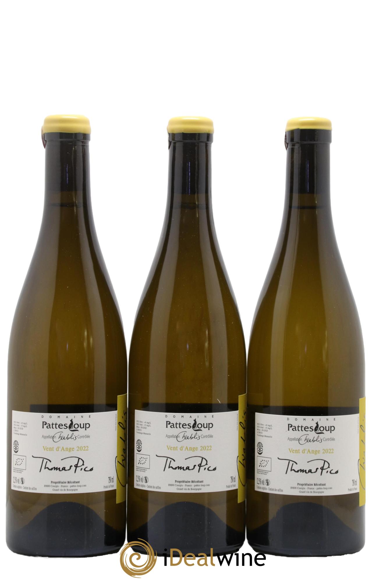 Chablis Vent d'Ange Pattes Loup (Domaine)  2022 - Posten von 3 Flaschen - 0