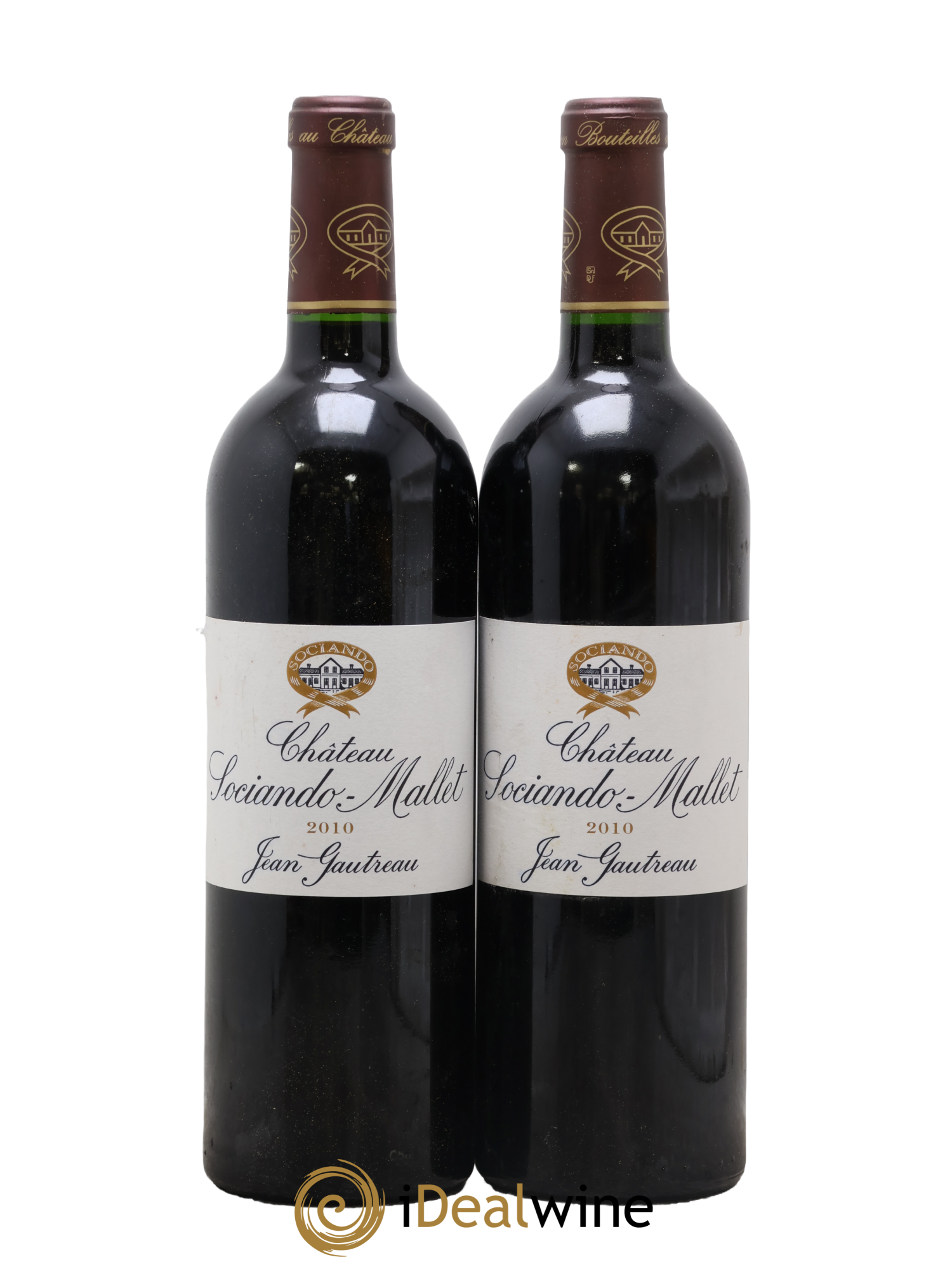 Château Sociando Mallet 2010 - Lot of 2 bottles - 0