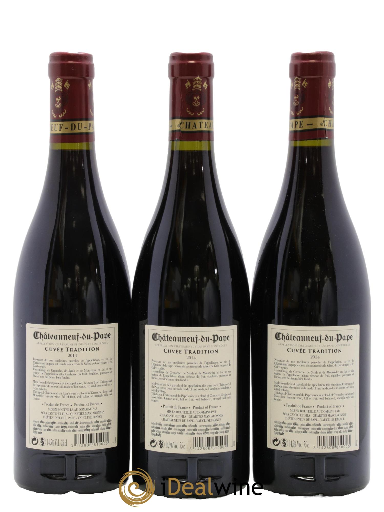 Châteauneuf-du-Pape Domaine de la Roncière 2014 - Lotto di 3 bottiglie - 1
