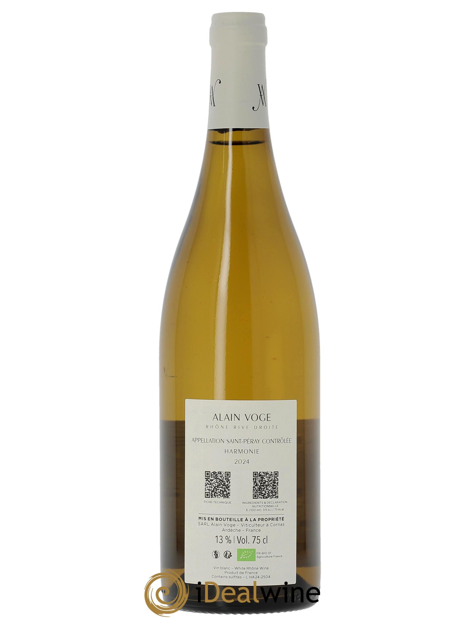 Saint-Péray Harmonie Alain Voge (Domaine) 2024 - Lot de 1 bouteille - 1