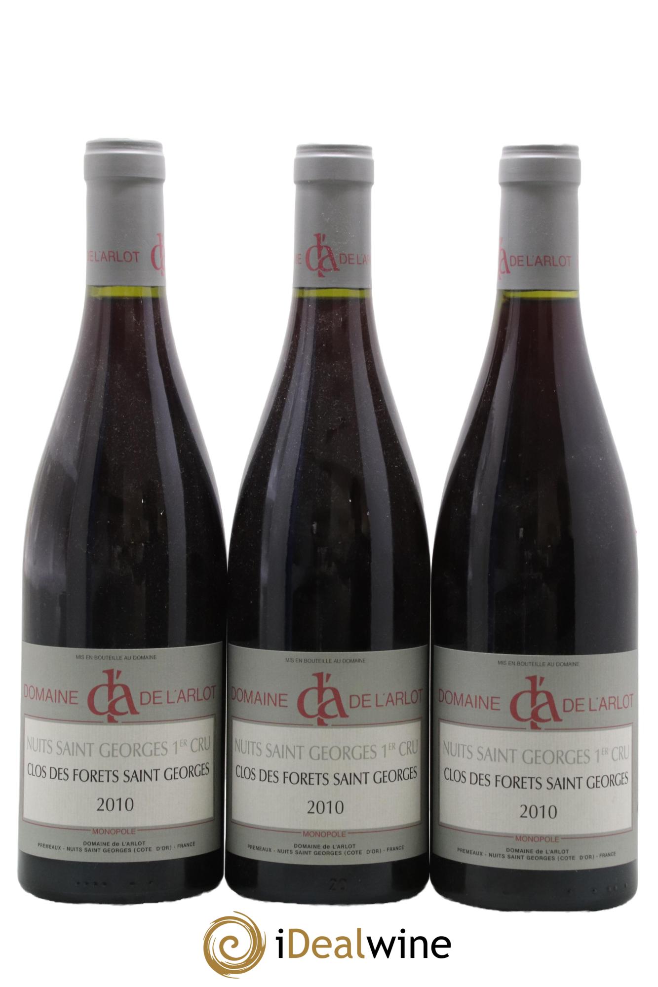 Nuits-Saint-Georges 1er Cru Clos des Forêts Saint-Georges Domaine de l'Arlot 2010 - Lotto di 3 bottiglie - 0