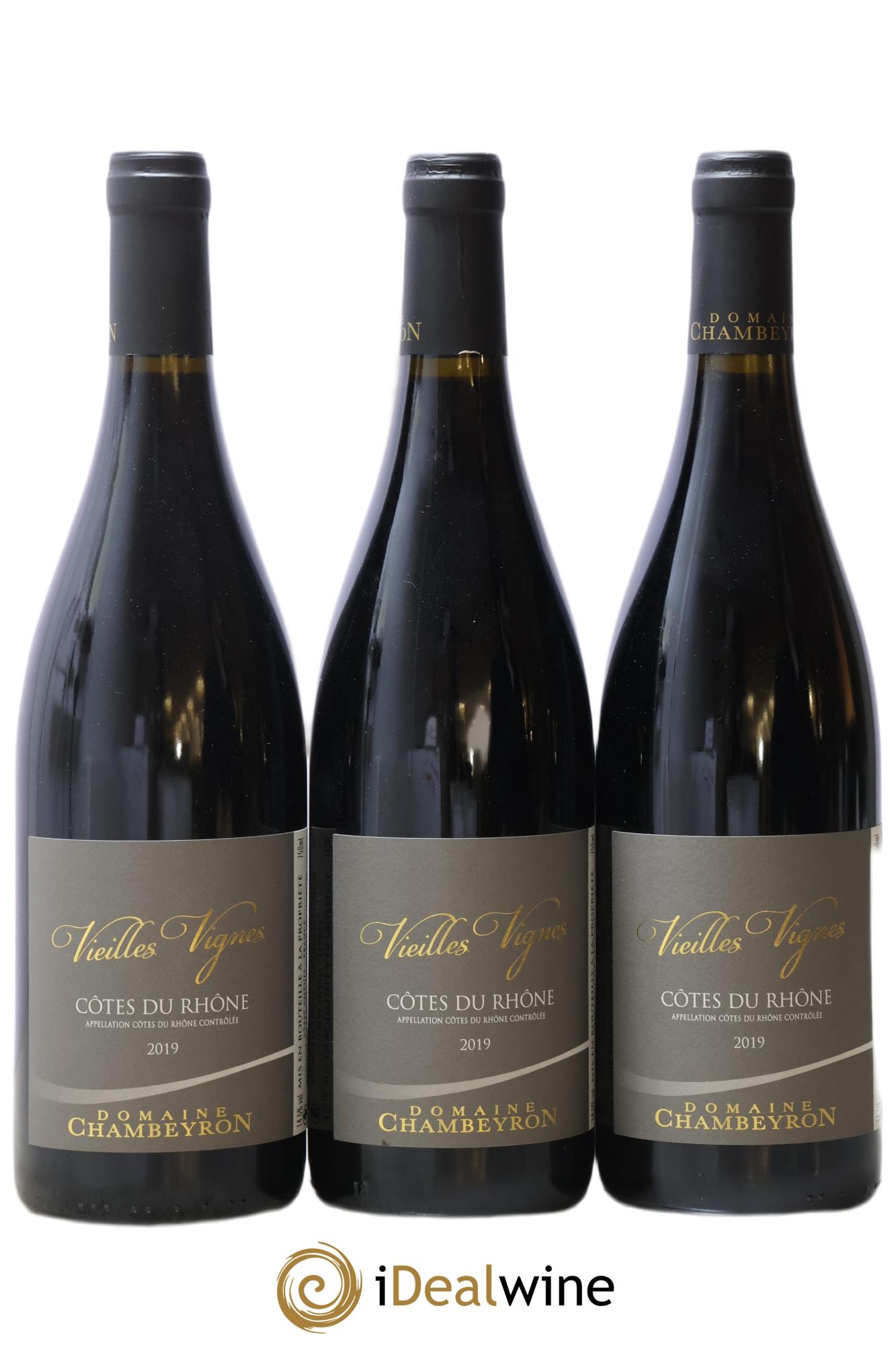 Côtes-du-Rhône Vieilles Vignes Domaine Chambeyron 2019 - Lot de 3 bouteilles - 0