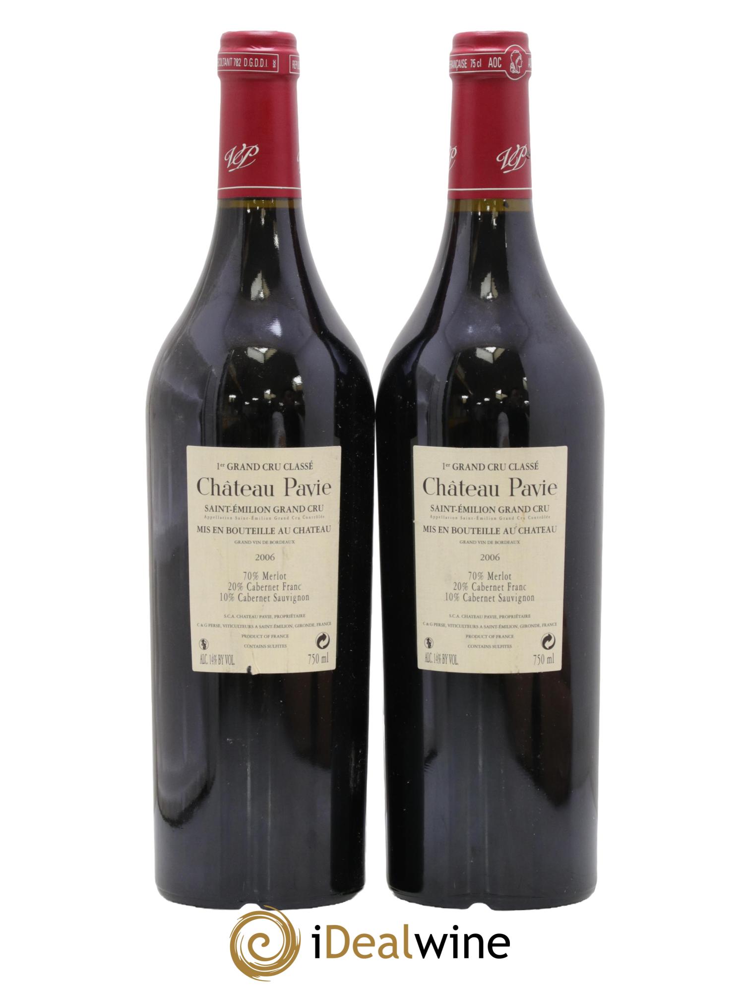 Château Pavie 1er Grand Cru Classé A 2006 - Lot of 2 bottles - 1