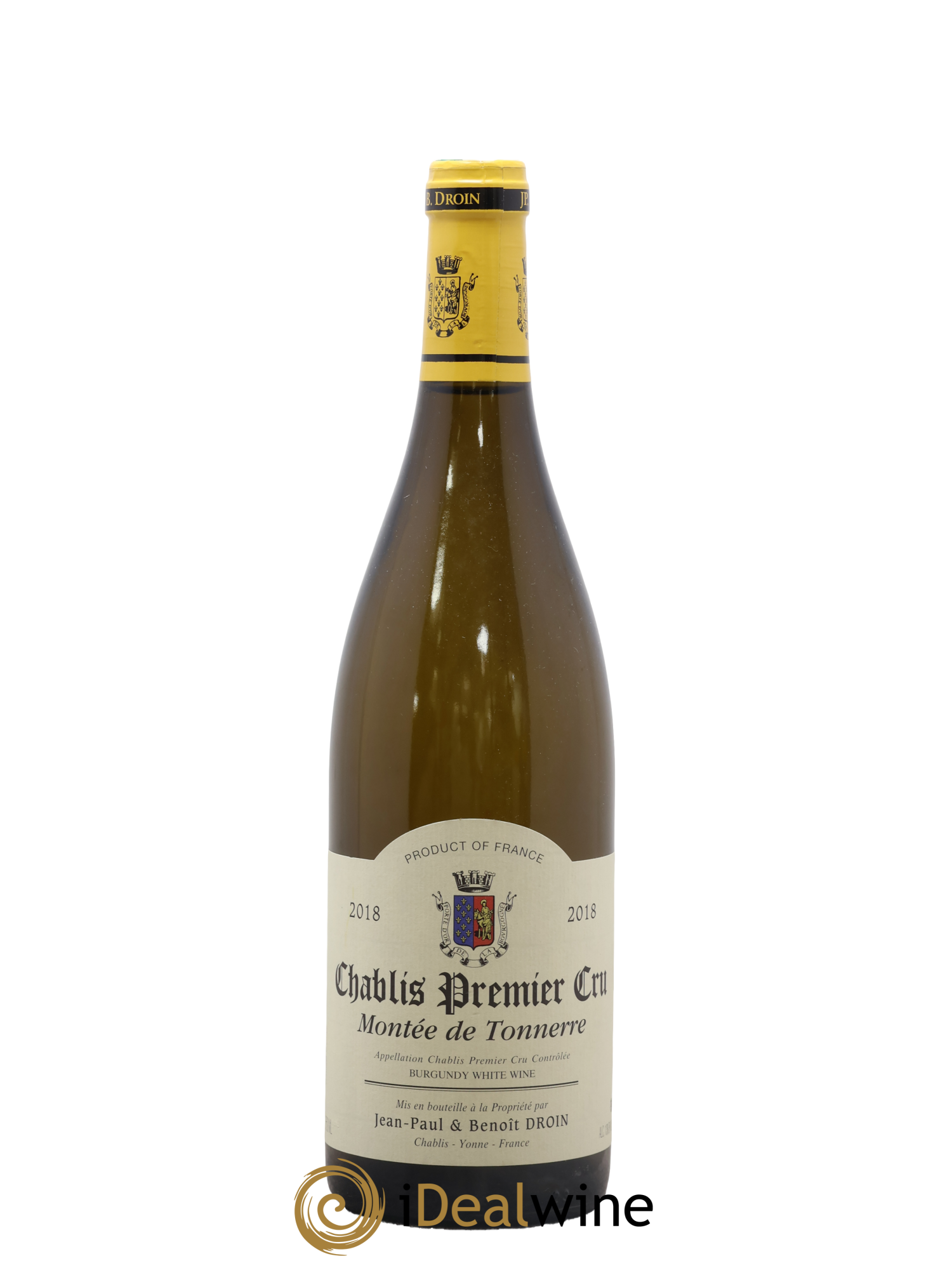Chablis 1er Cru Montée de Tonnerre Jean-Paul & Benoît Droin (Domaine) 2018 - Lot de 1 bouteille - 0