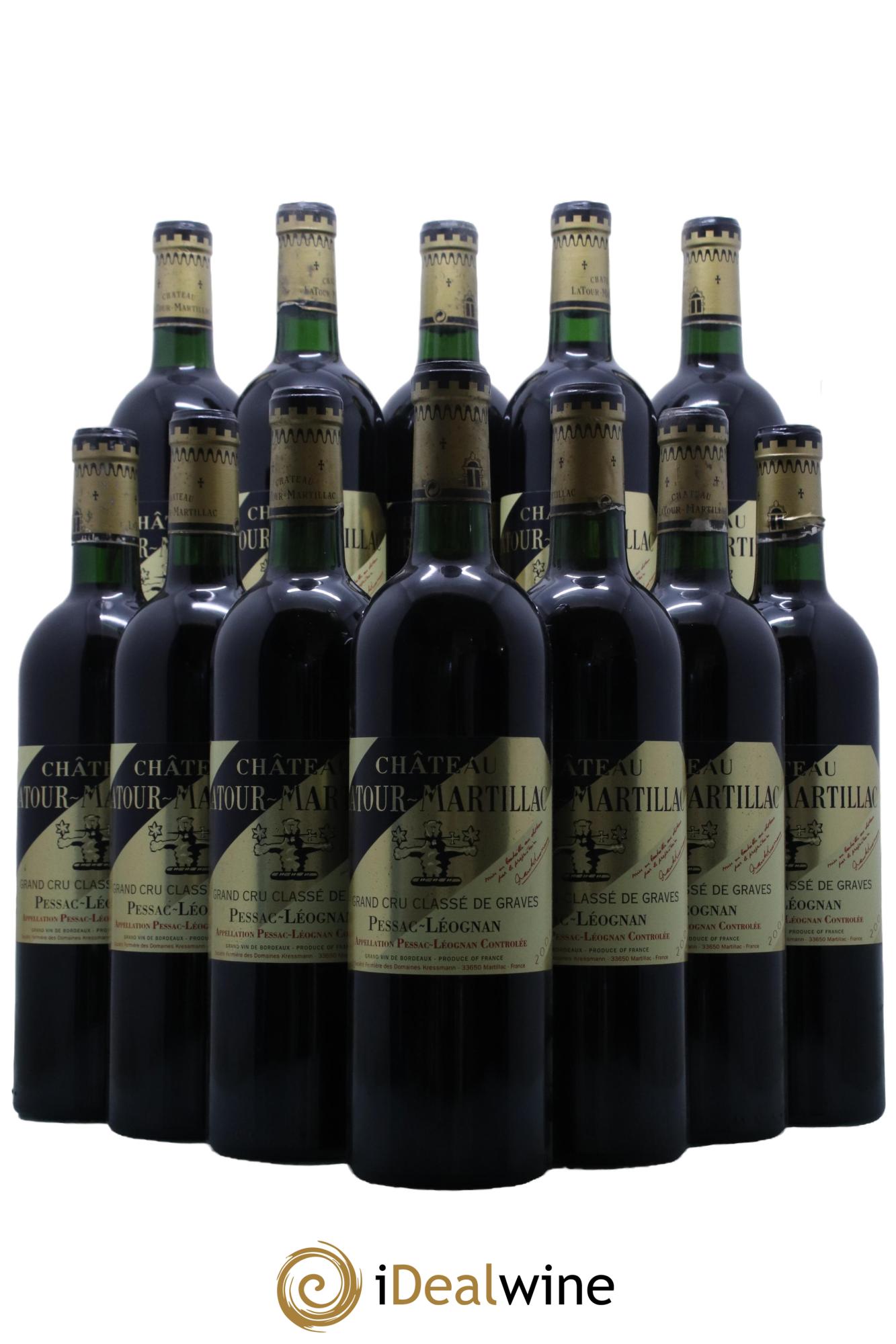Château Latour-Martillac Cru Classé de Graves 2001 - Lot de 12 bouteilles - 0
