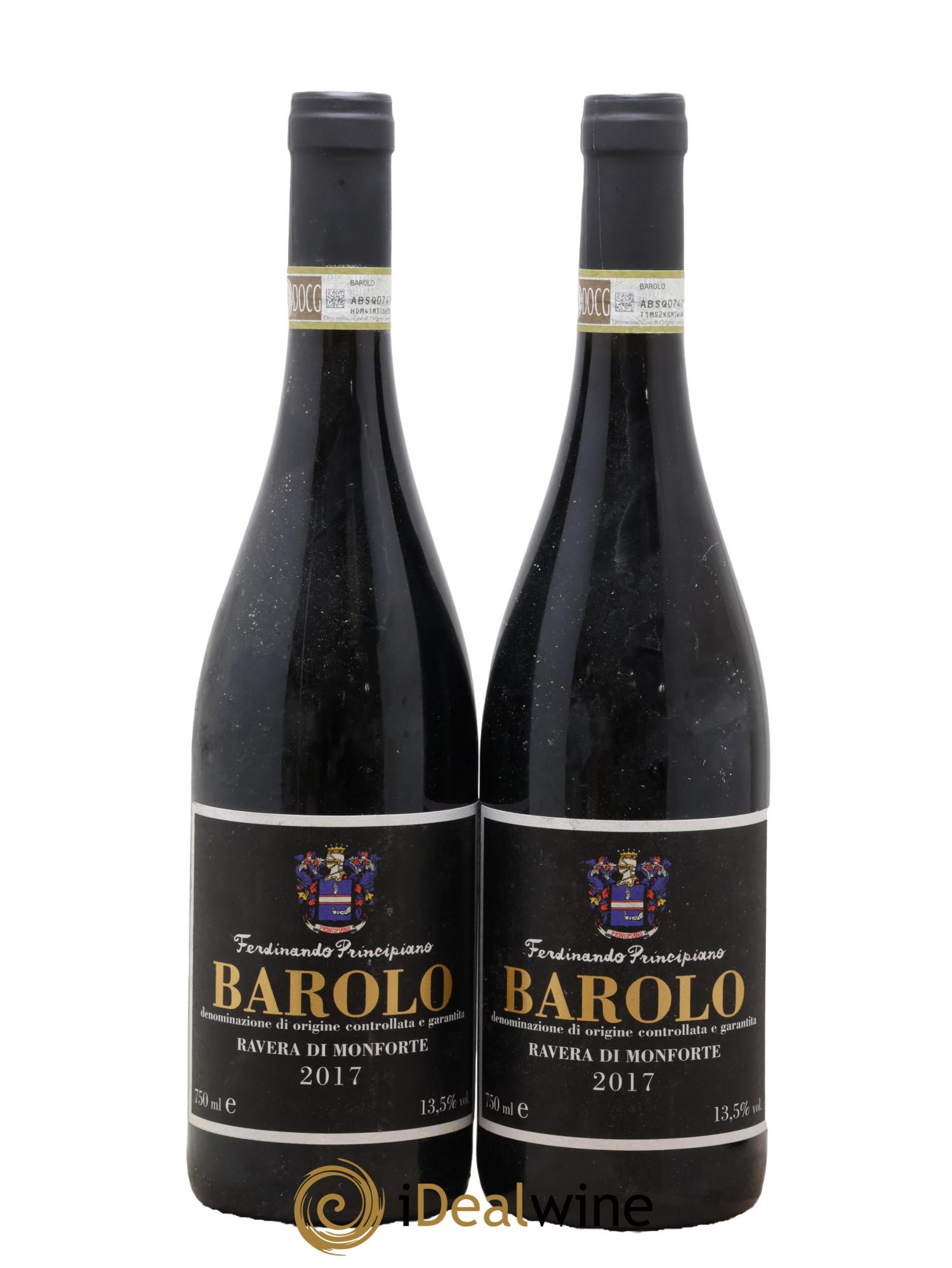 Barolo Ravera di Monforte Ferdinando Principiano 2017 - Lot de 2 bouteilles - 0