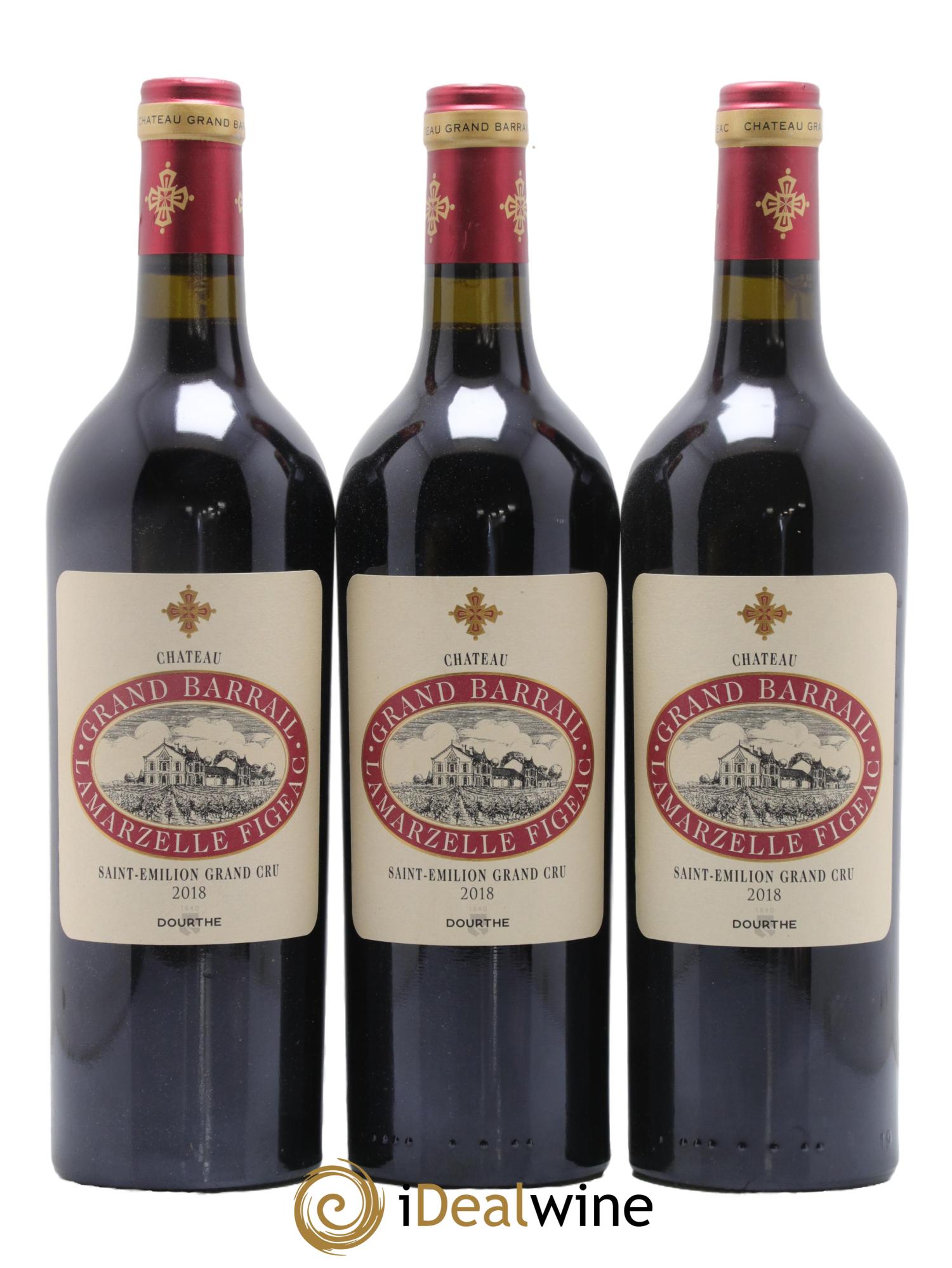Château Grand Barrail Lamarzelle Figeac Grand Cru Classé 2018 - Lot de 6 bouteilles - 1