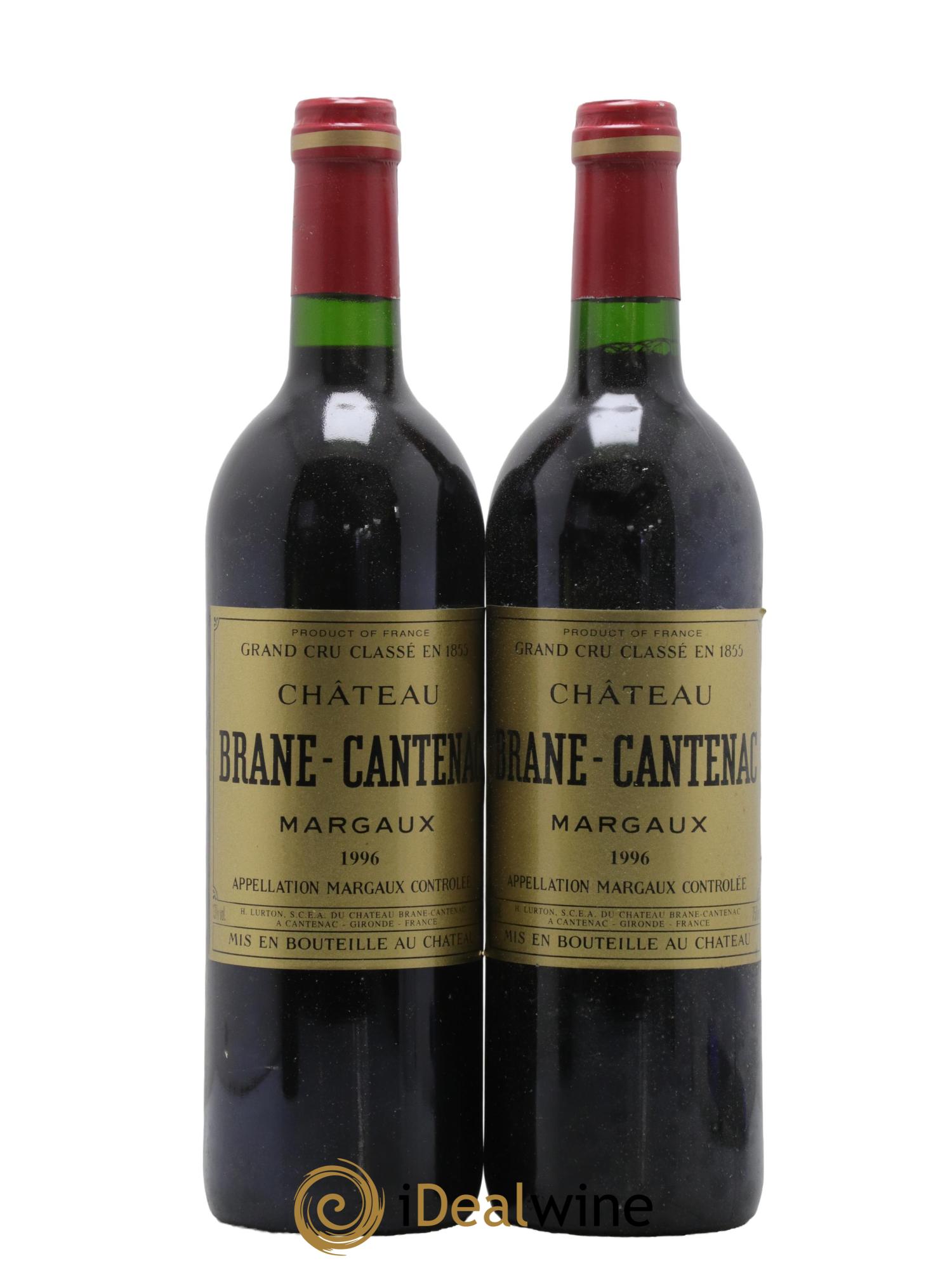 Château Brane Cantenac 2ème Grand Cru Classé 1996 - Lot de 2 bouteilles - 0