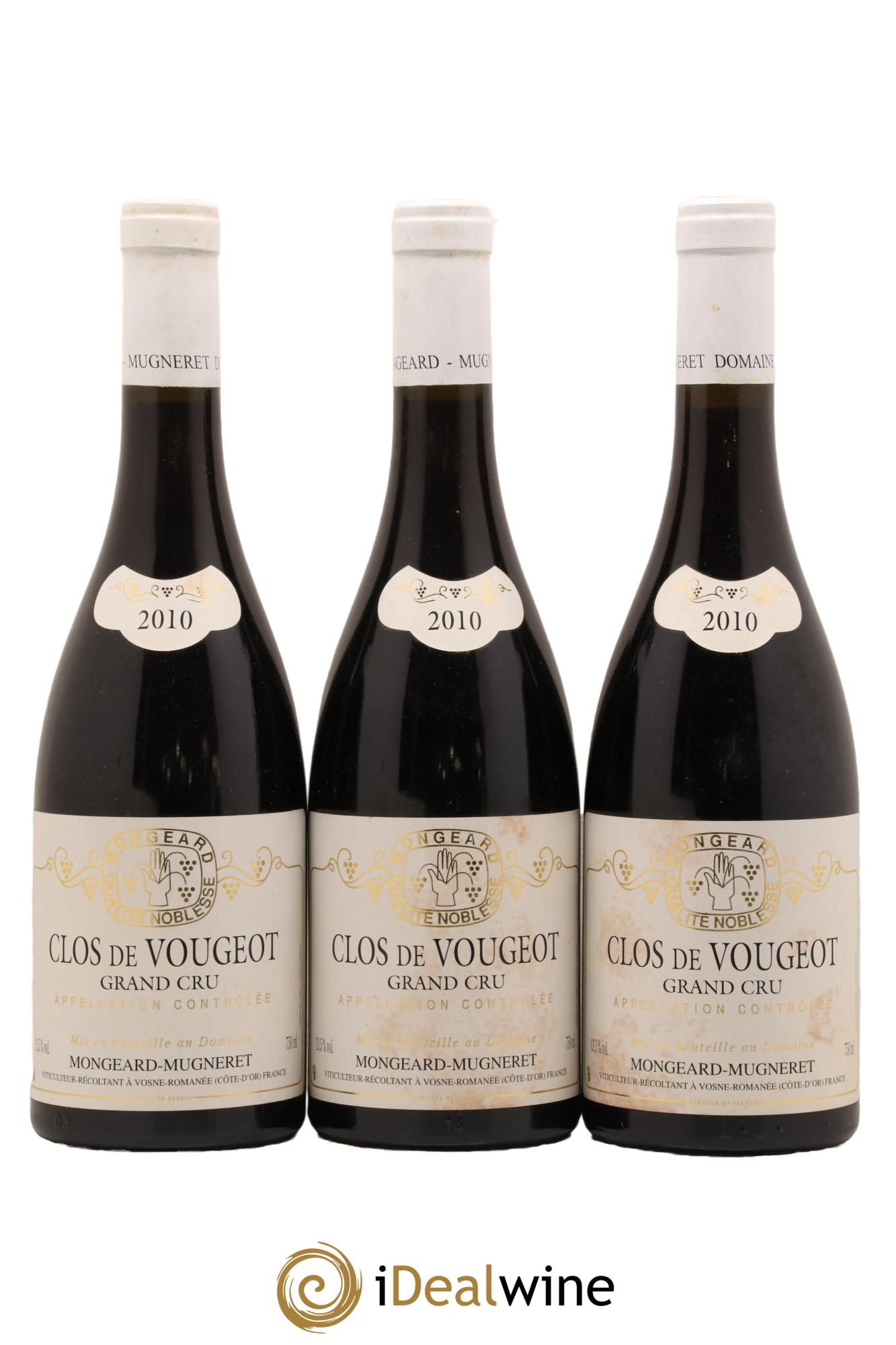 Clos de Vougeot Grand Cru Mongeard-Mugneret (Domaine) 2010 - Lotto di 3 bottiglie - 0