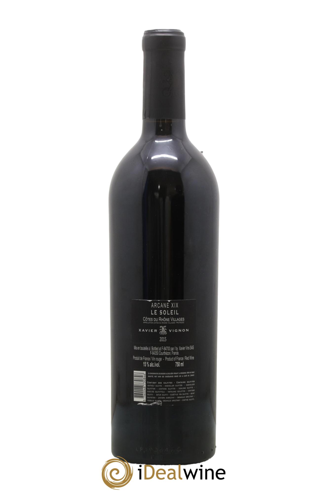 Côtes-du-Rhône Villages Arcane XIX Le Soleil Xavier Vignon 2015 - Lot of 1 bottle - 1