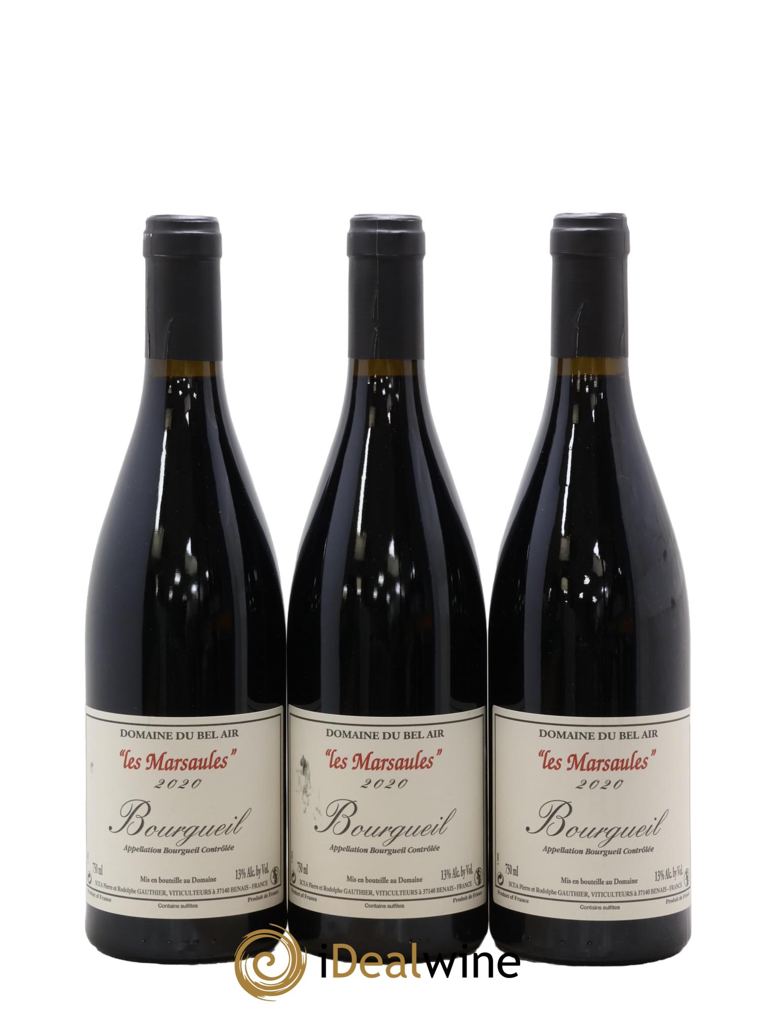 Bourgueil Marsaules Domaine du Bel Air 2020 - Lot de 3 bouteilles - 0