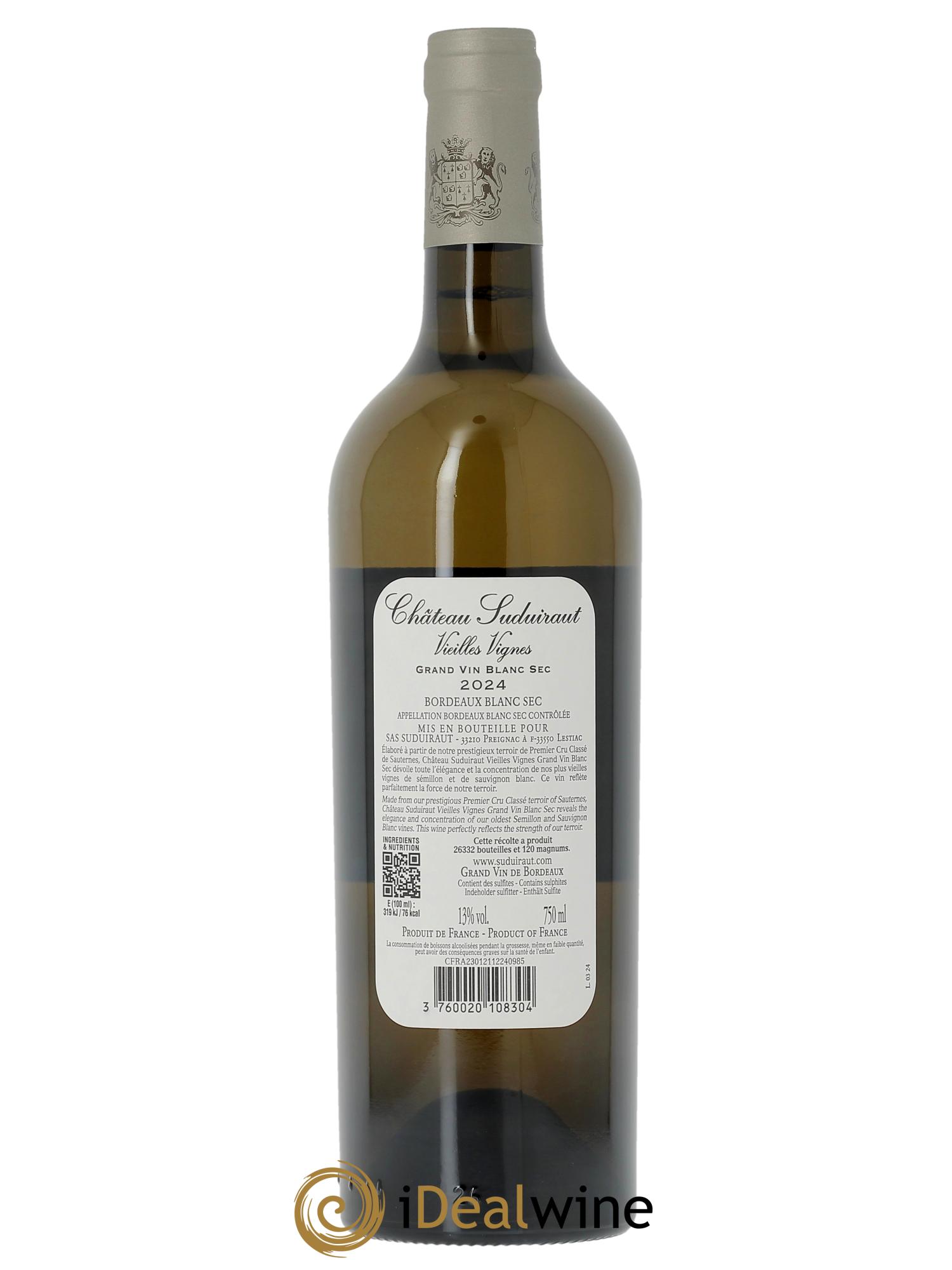 Château Suduiraut Vieilles Vignes (CBO à partir de 6 bts) 2024 - Lot de 1 bouteille - 1