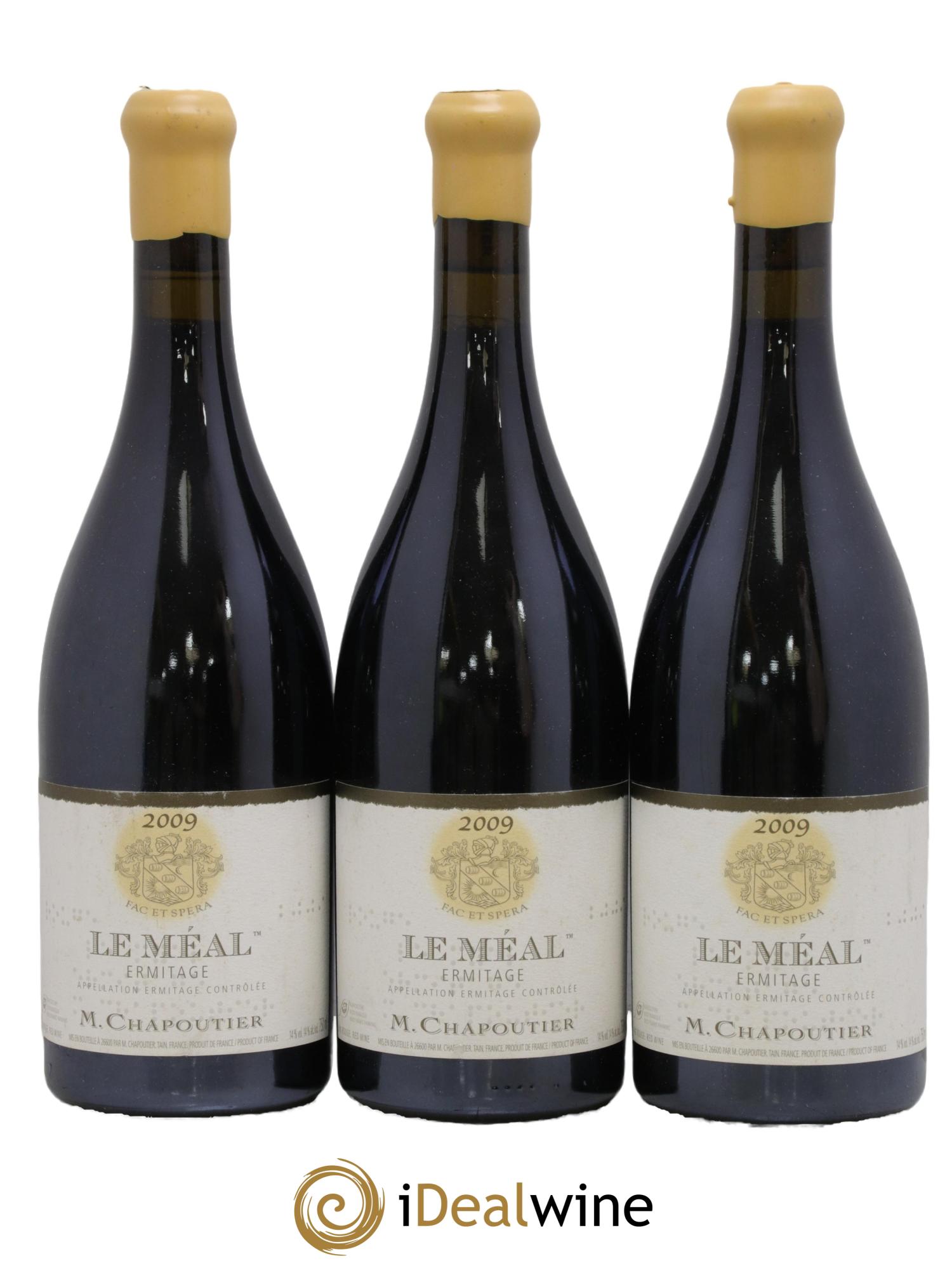 Hermitage Ermitage Le Méal Chapoutier 2009 - Lot de 3 bouteilles - 0