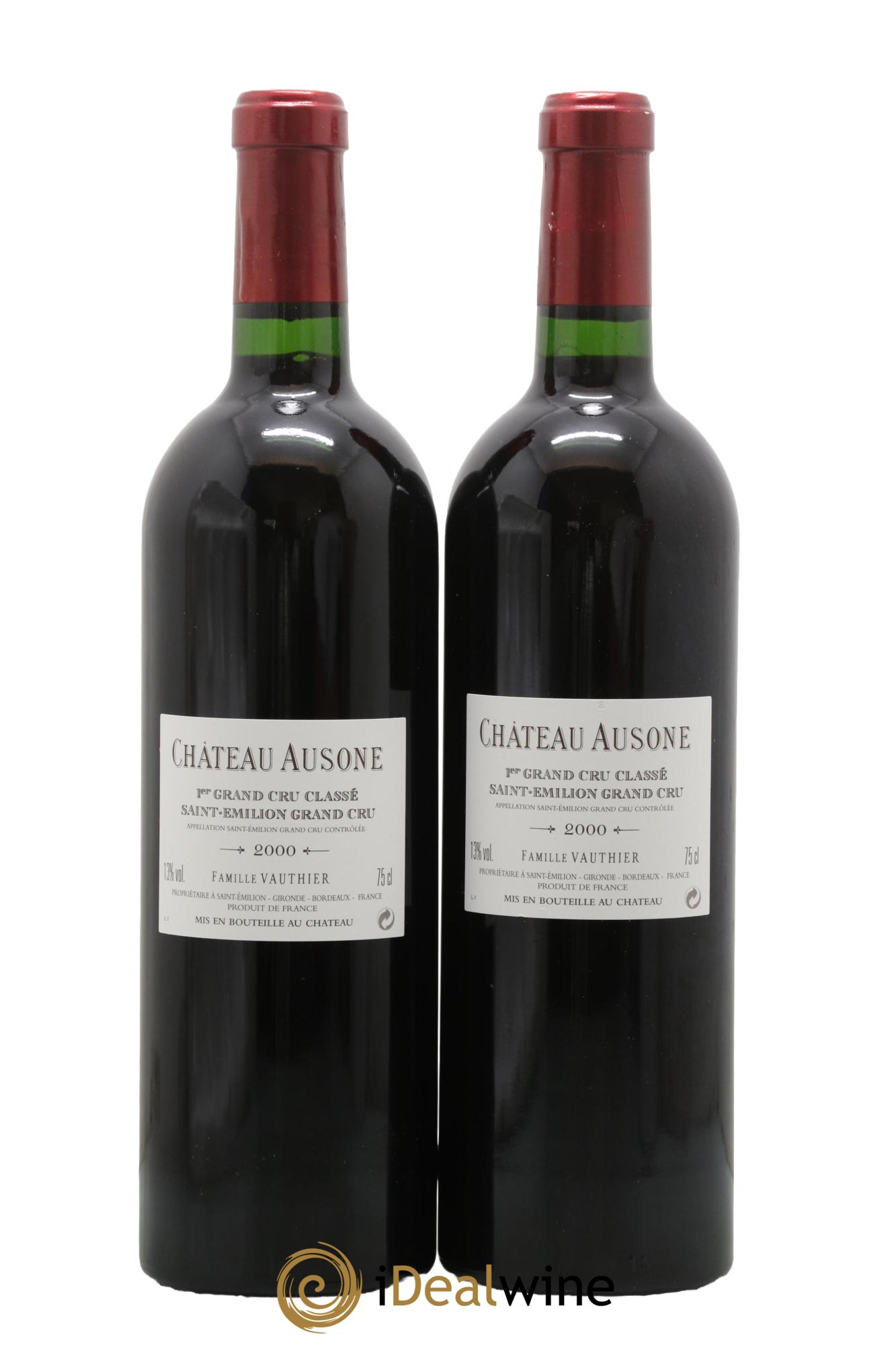 Château Ausone 1er Grand Cru Classé A 2000 - Lot de 2 bouteilles - 1