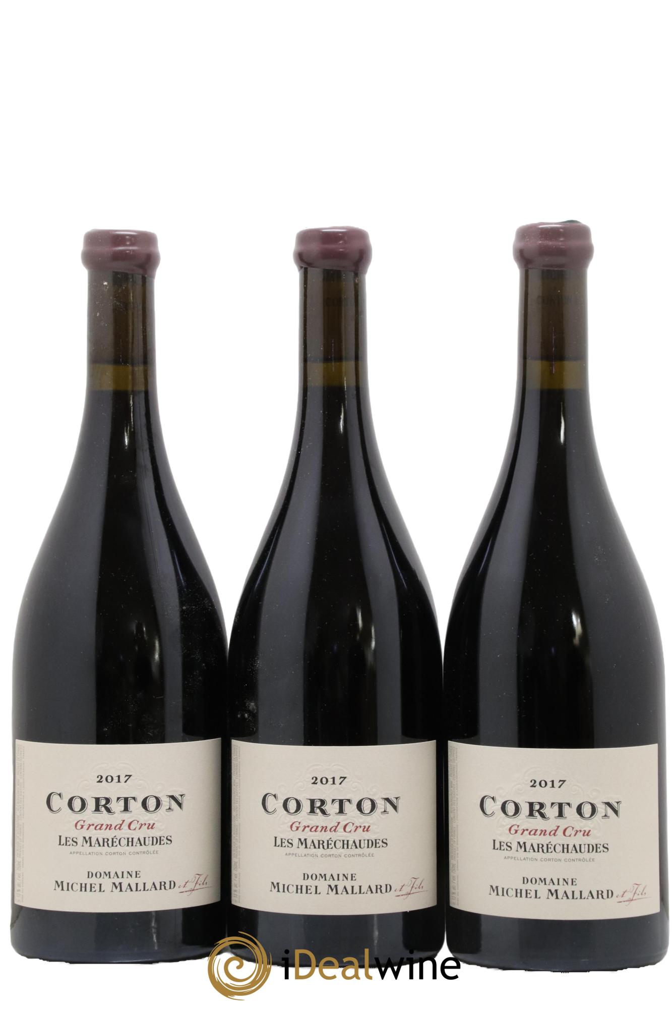 Corton Grand Cru Les Marechaudes Michel Mallard 2017 - Lot de 3 bouteilles - 0