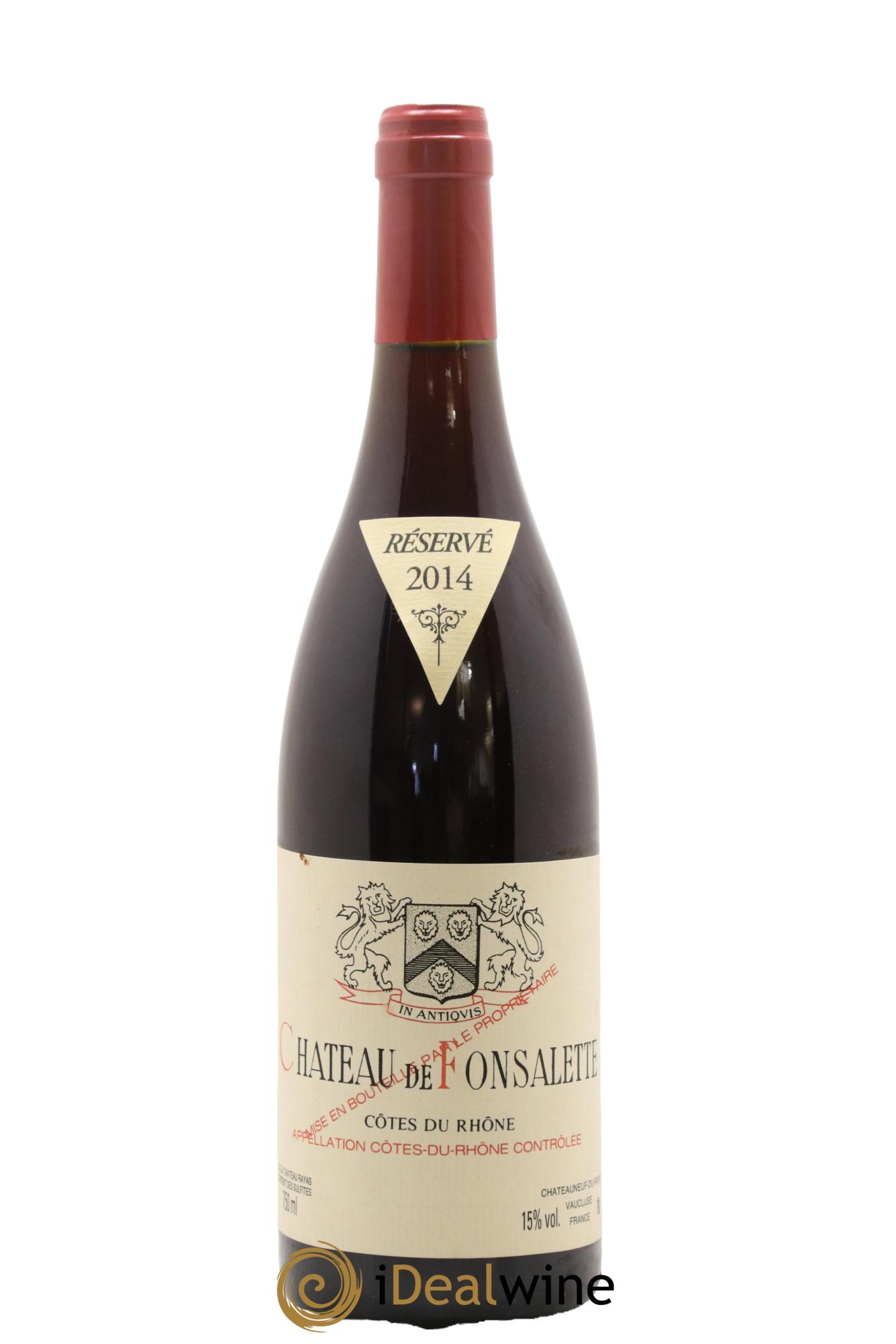 Côtes-du-Rhône Château de Fonsalette Emmanuel Reynaud 2014 - Lot de 1 bouteille - 0