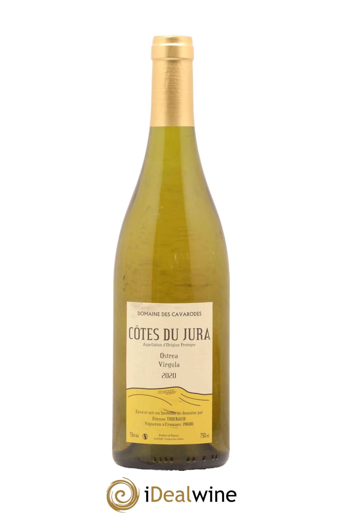 Côtes du Jura Ostrea Virgula Cavarodes (Domaine des) - Etienne Thiébaud 2020 - Lot de 1 bouteille - 0