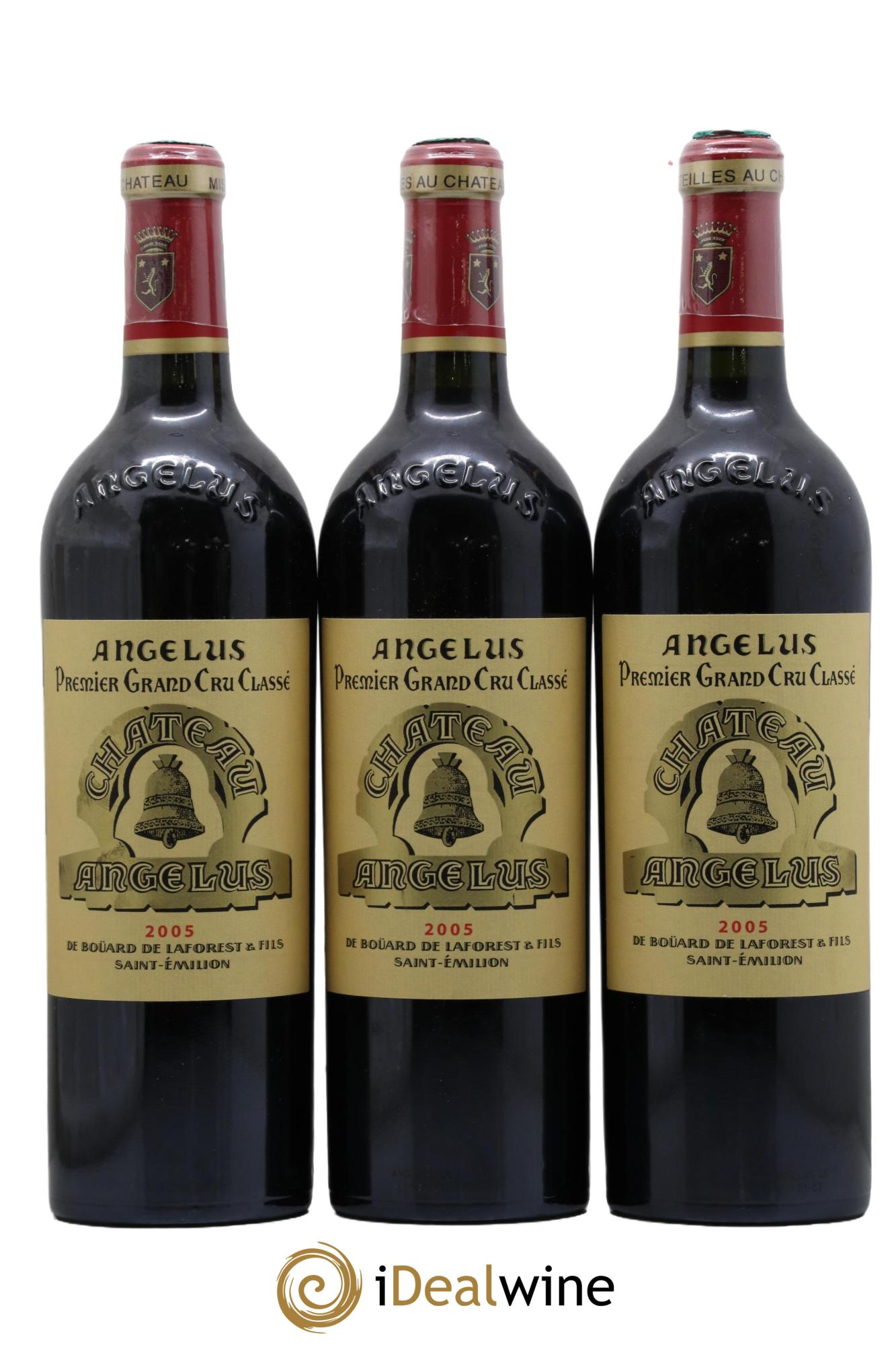 Château Angélus 1er Grand Cru Classé A 2005 - Lot de 3 bouteilles - 0